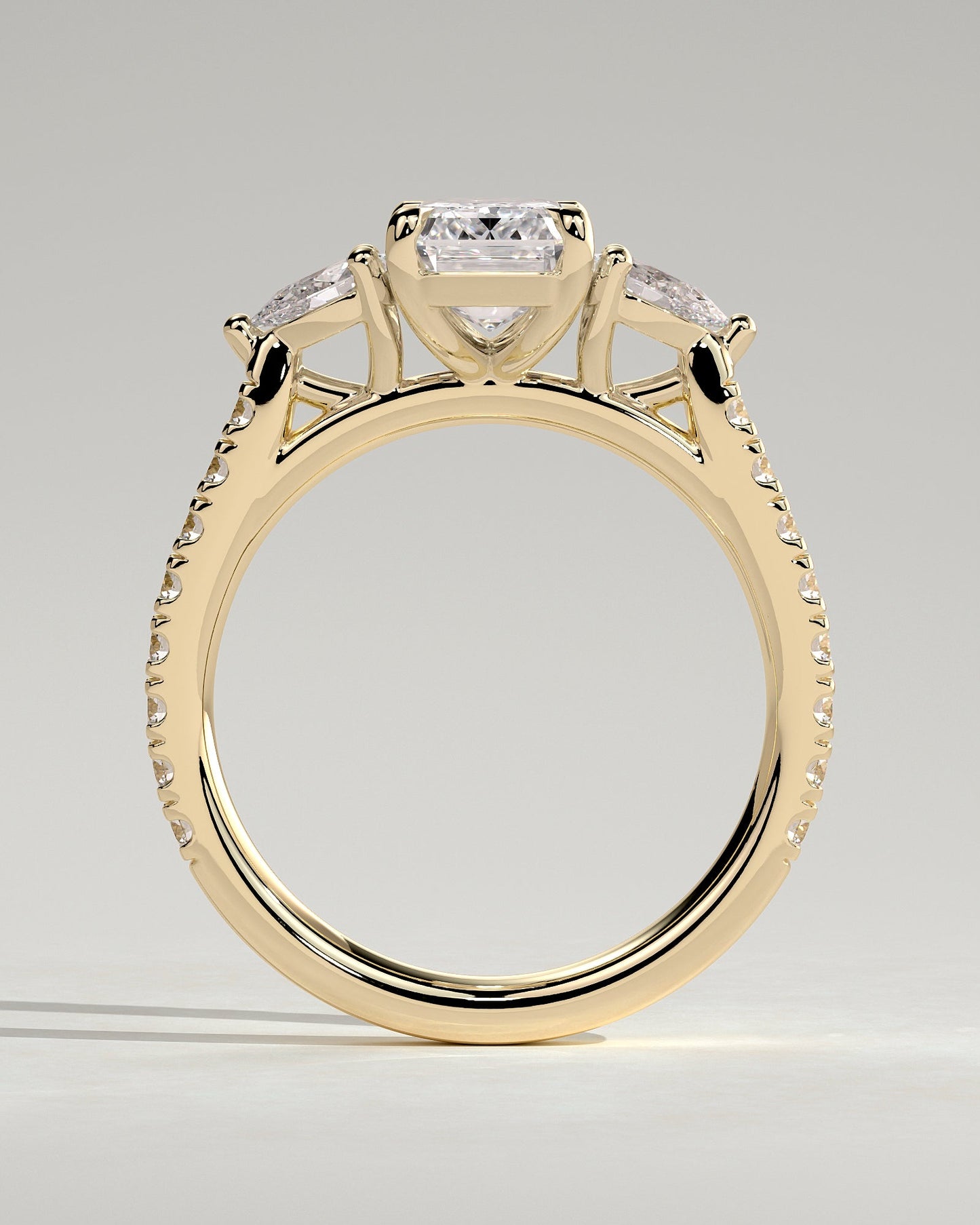 Round Halo, Pave & Split Shank Engagement Ring – 1.93 CT Lab Grown Diamond