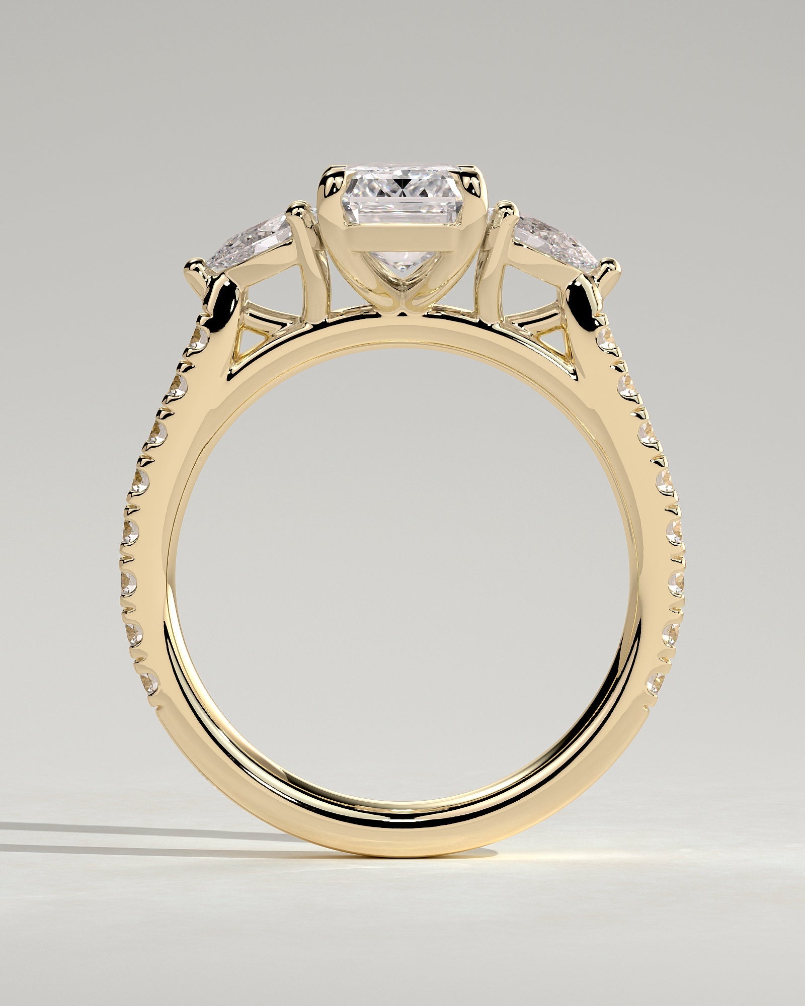 Round Halo, Pave & Split Shank Engagement Ring – 1.93 CT Lab Grown Diamond