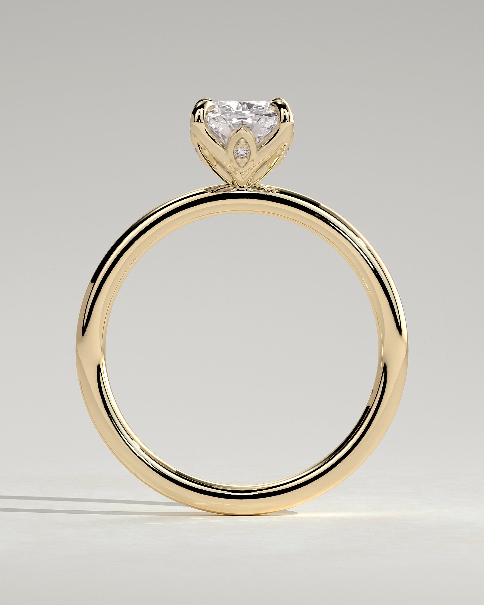 Round Halo, Pave & Split Shank Engagement Ring – 1.93 CT Lab Grown Diamond