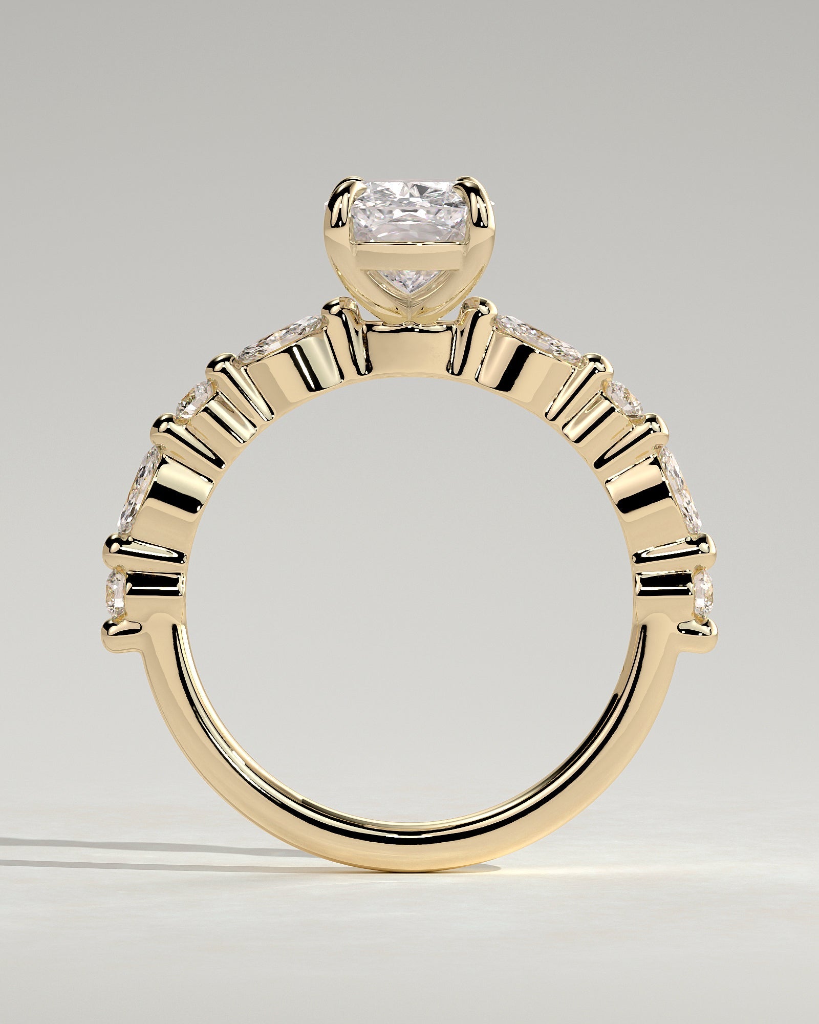 Round Halo, Pave & Split Shank Engagement Ring – 1.93 CT Lab Grown Diamond