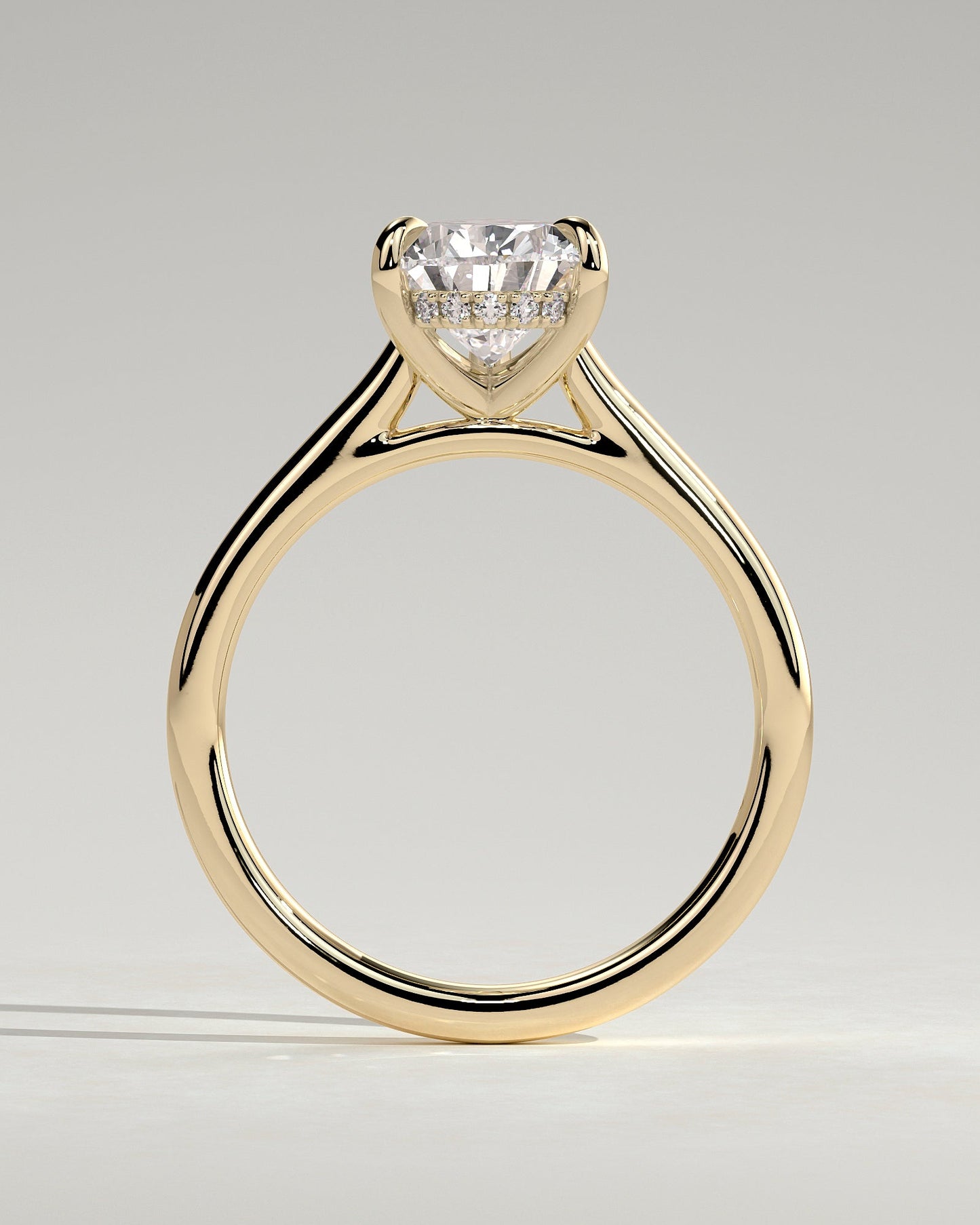Round Halo, Pave & Split Shank Engagement Ring – 1.93 CT Lab Grown Diamond