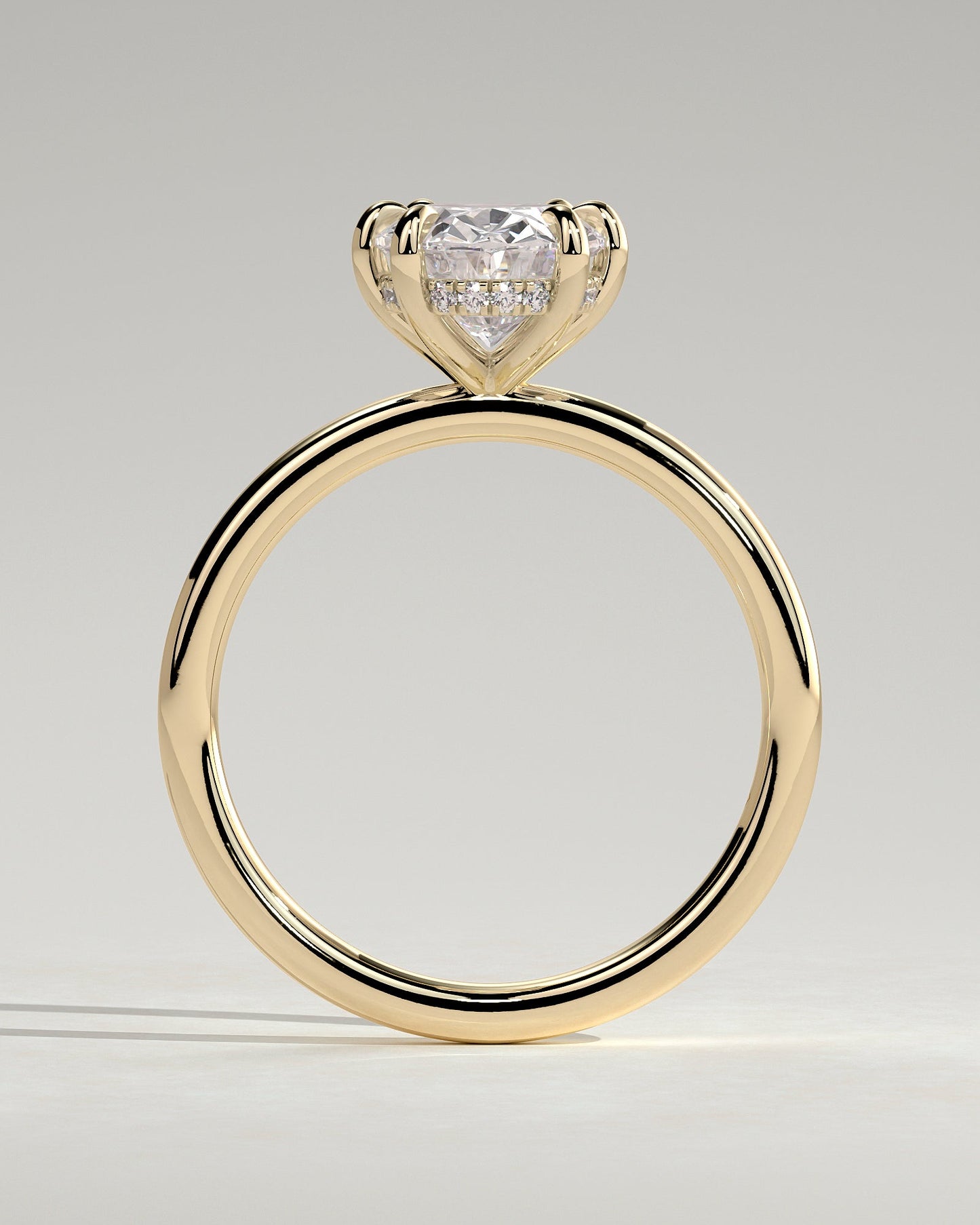 Round Halo, Pave & Split Shank Engagement Ring – 1.93 CT Lab Grown Diamond
