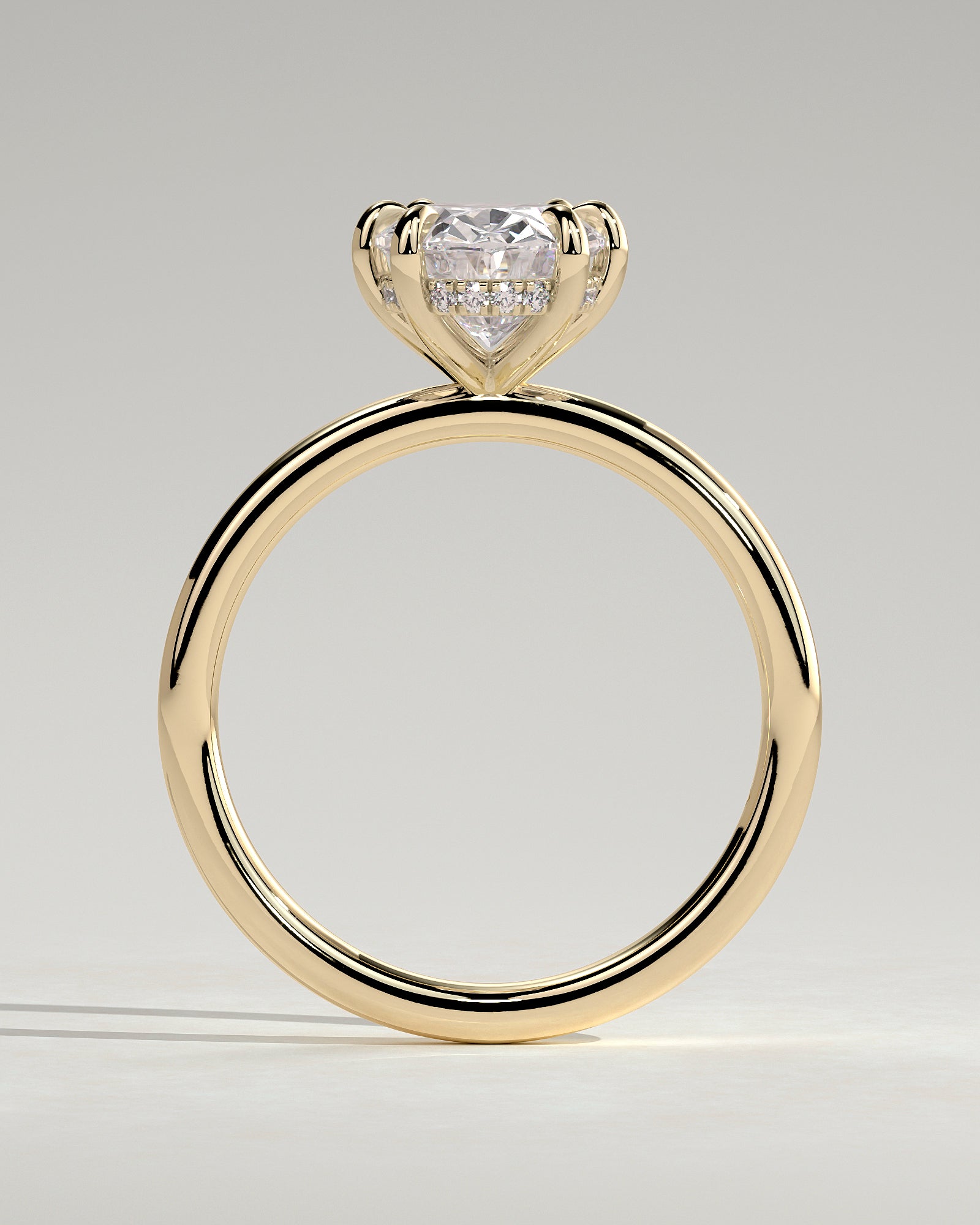 Round Halo, Pave & Split Shank Engagement Ring – 1.93 CT Lab Grown Diamond