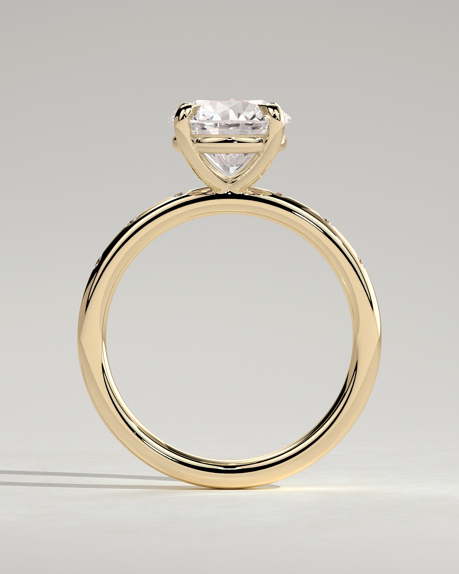 Round Halo, Pave & Split Shank Engagement Ring – 1.93 CT Lab Grown Diamond