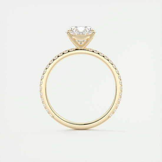 2 CT Oval Solitaire CVD F/VS1 Diamond Engagement Ring 15