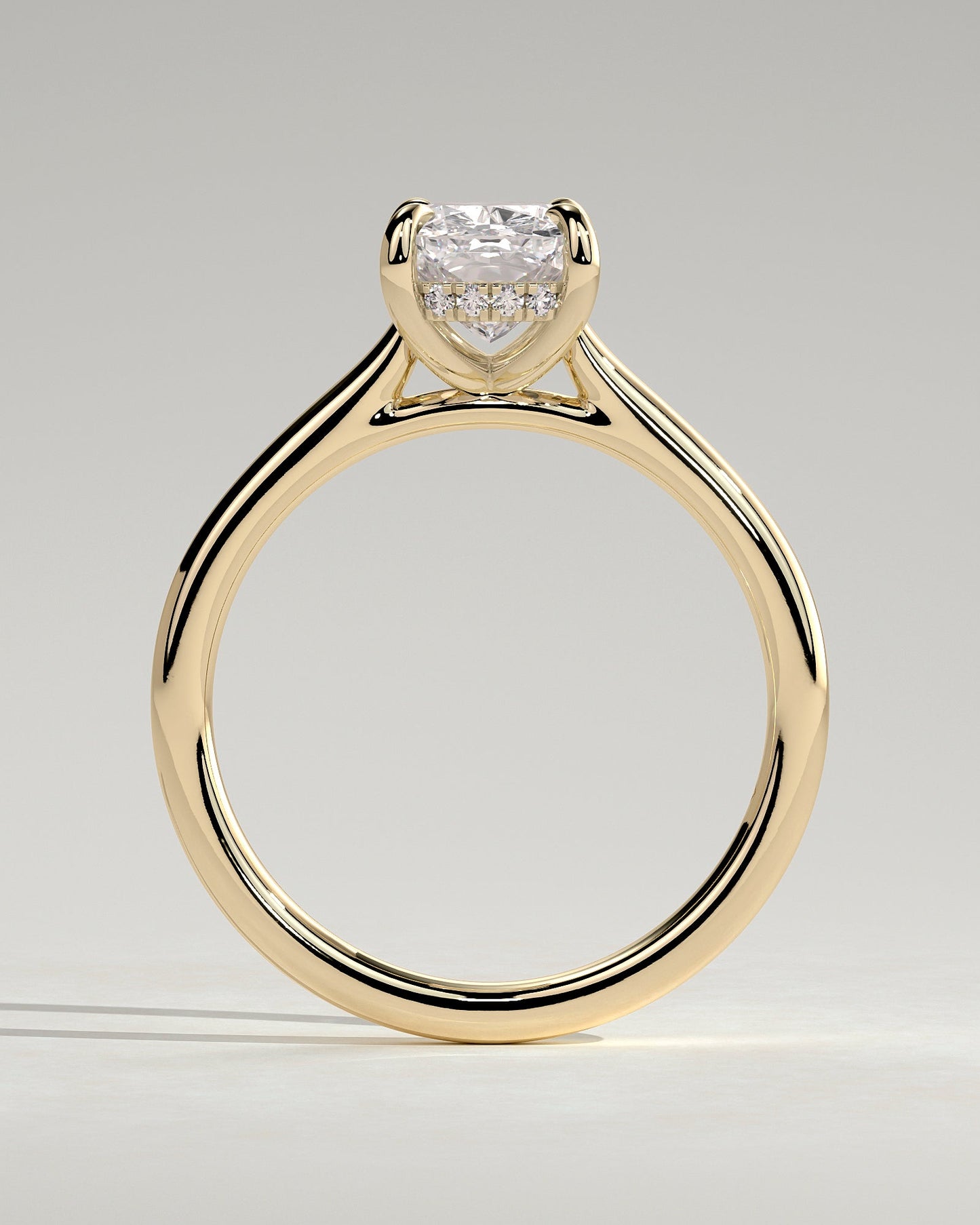 Round Halo, Pave & Split Shank Engagement Ring – 1.93 CT Lab Grown Diamond