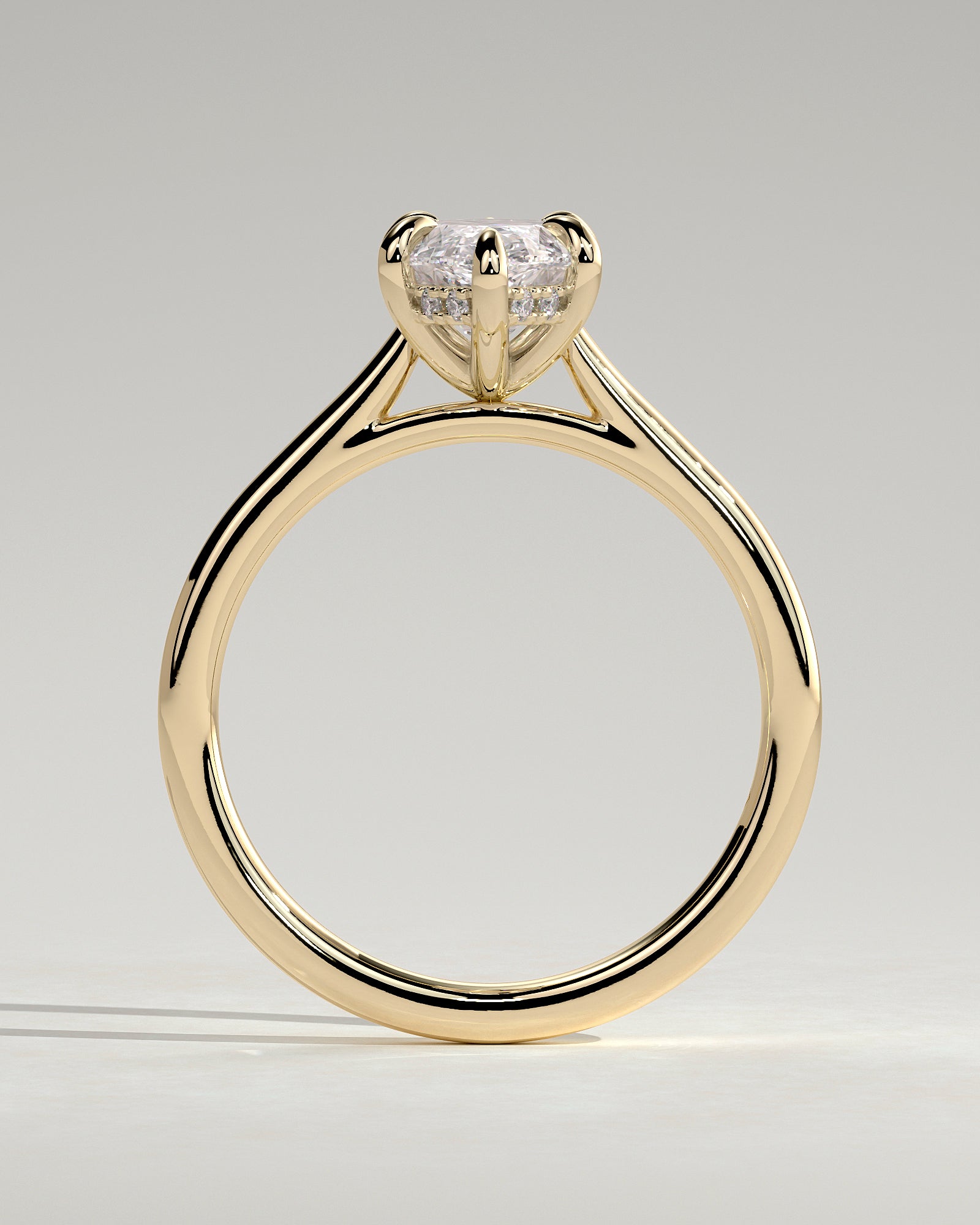 Round Halo, Pave & Split Shank Engagement Ring – 1.93 CT Lab Grown Diamond