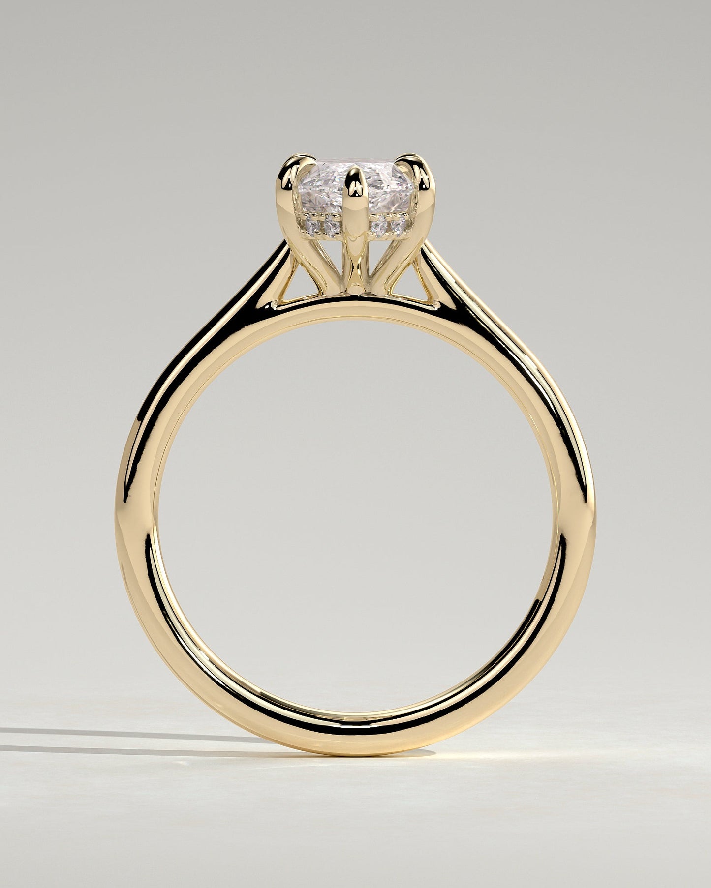 Round Halo, Pave & Split Shank Engagement Ring – 1.93 CT Lab Grown Diamond