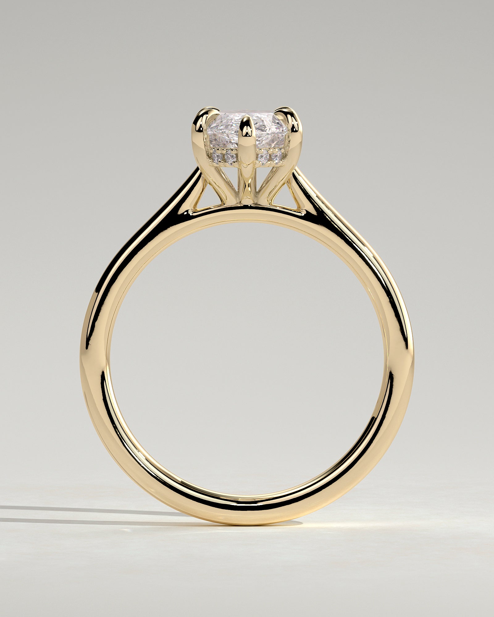 Round Halo, Pave & Split Shank Engagement Ring – 1.93 CT Lab Grown Diamond