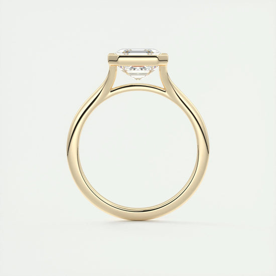 2 CT Asscher Bezel CVD F/VS1 Diamond Engagement Ring 14