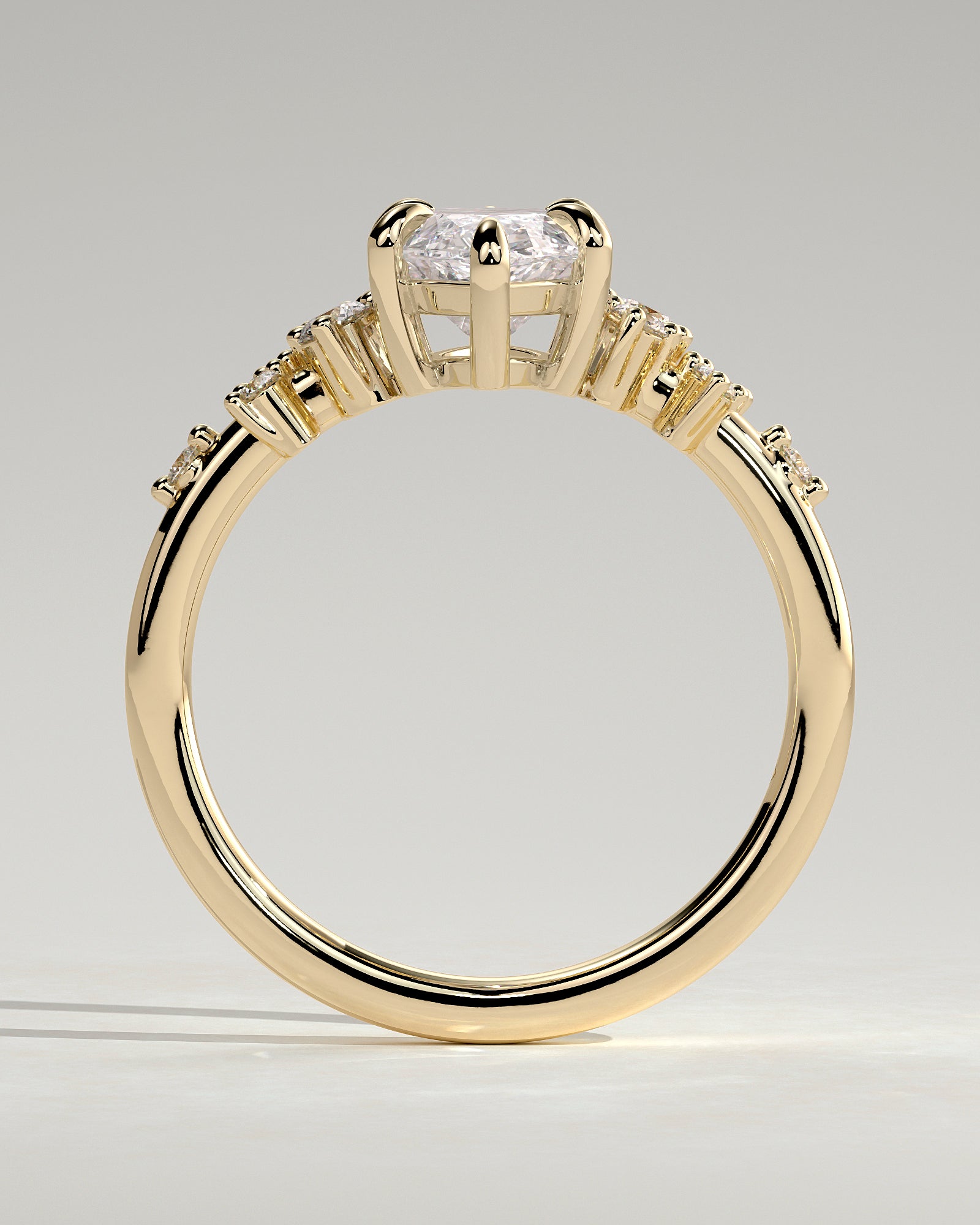 Round Halo, Pave & Split Shank Engagement Ring – 1.93 CT Lab Grown Diamond
