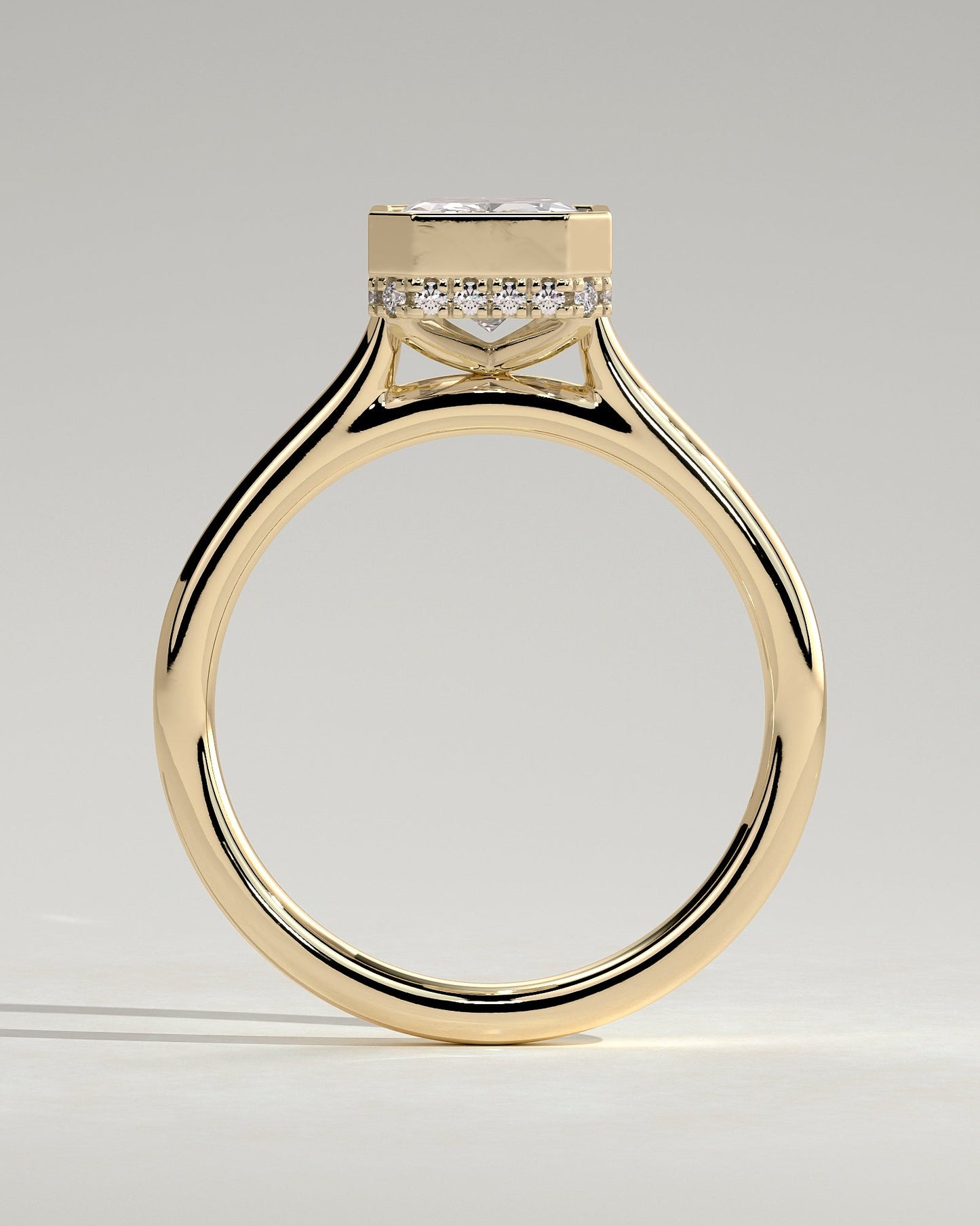 Round Halo, Pave & Split Shank Engagement Ring – 1.93 CT Lab Grown Diamond