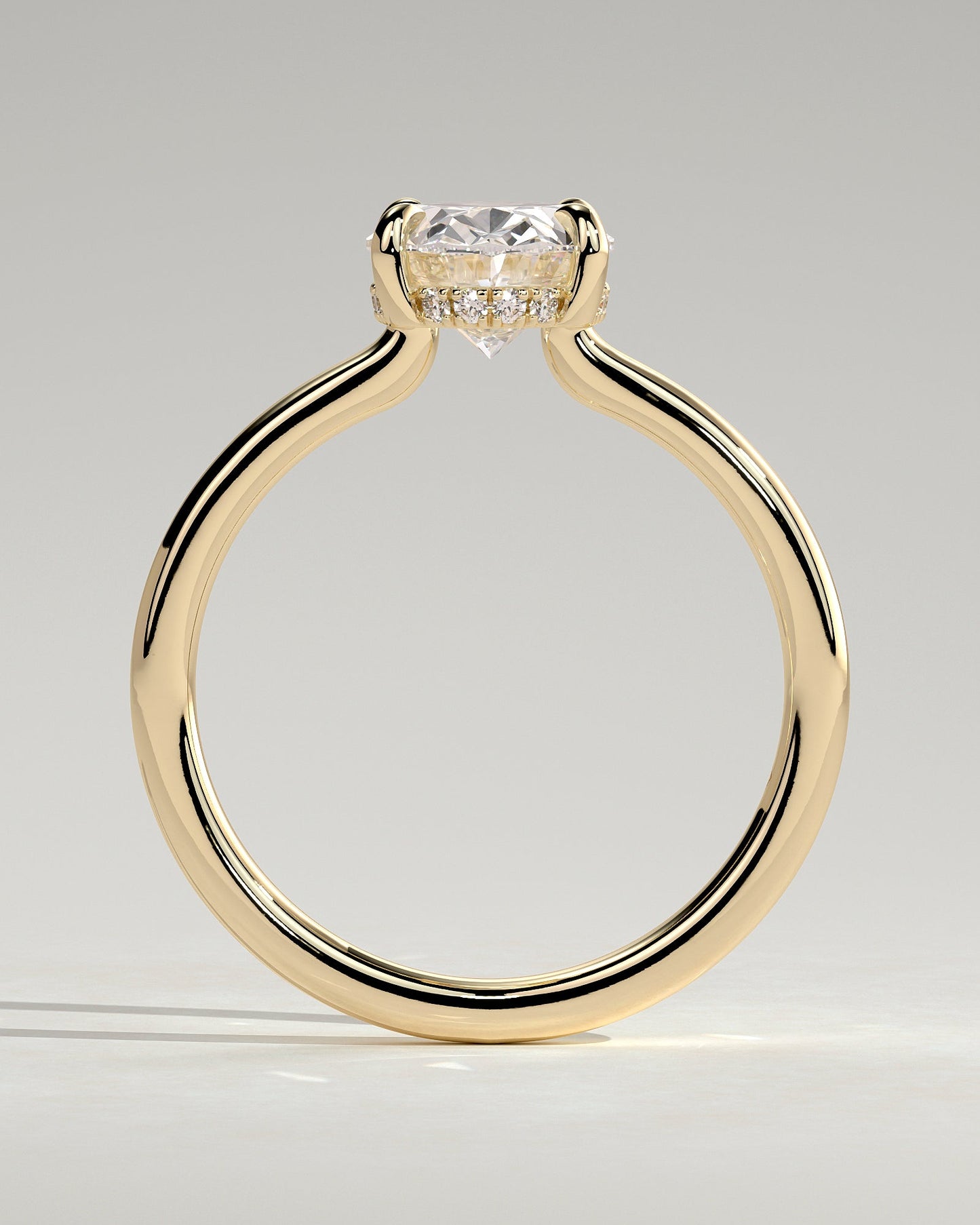 Round Halo, Pave & Split Shank Engagement Ring – 1.93 CT Lab Grown Diamond