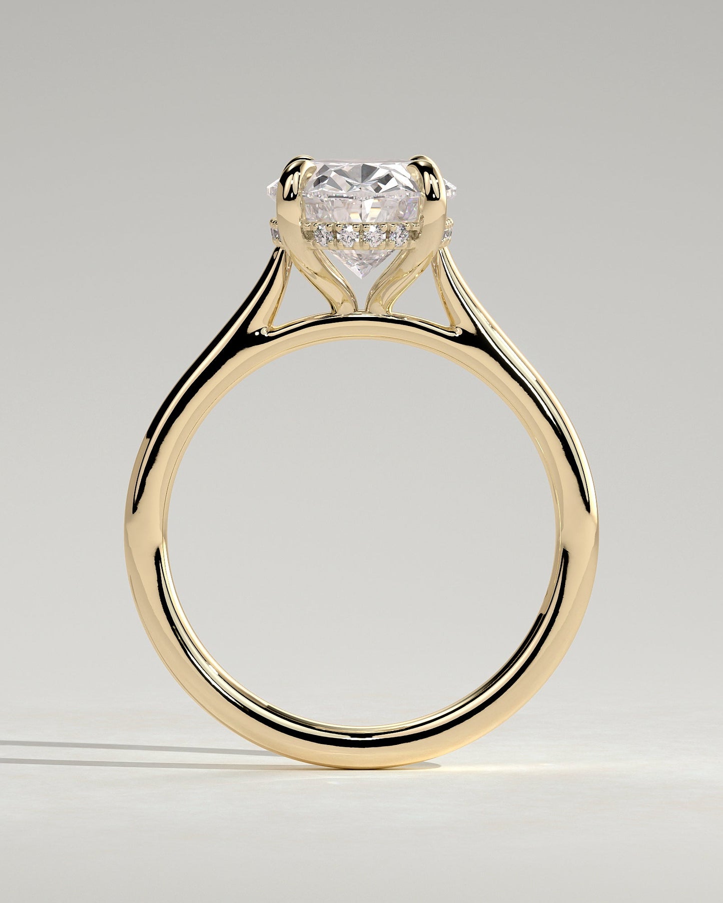 Round Halo, Pave & Split Shank Engagement Ring – 1.93 CT Lab Grown Diamond