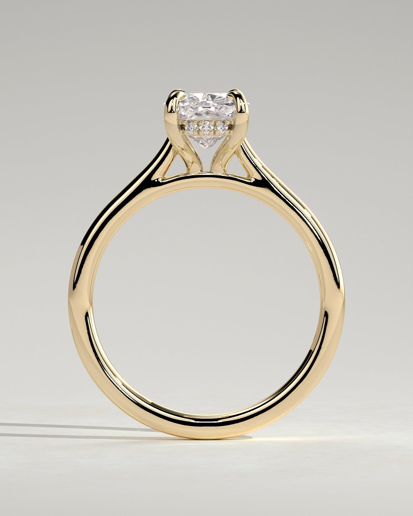 Round Halo, Pave & Split Shank Engagement Ring – 1.93 CT Lab Grown Diamond