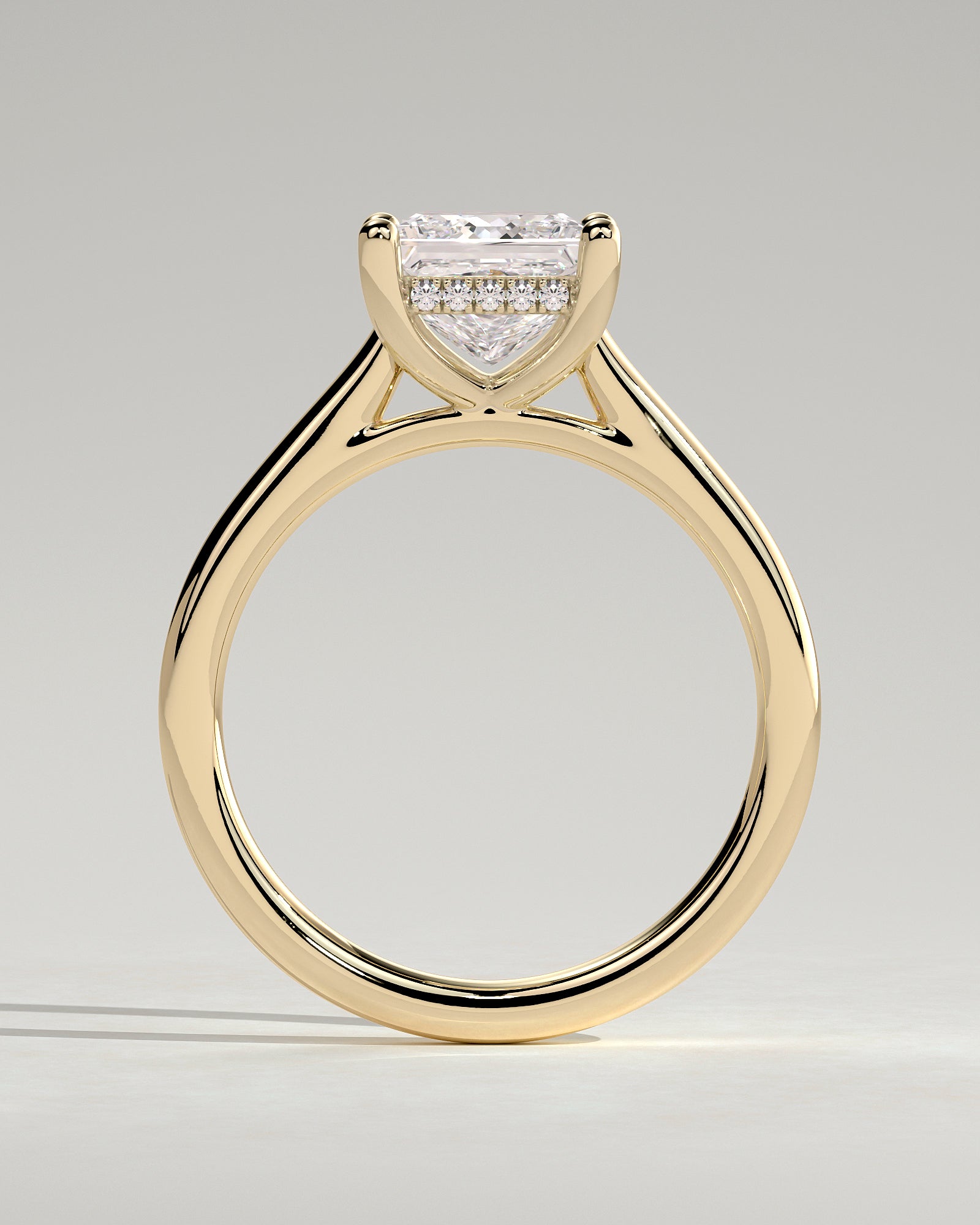 Round Halo, Pave & Split Shank Engagement Ring – 1.93 CT Lab Grown Diamond
