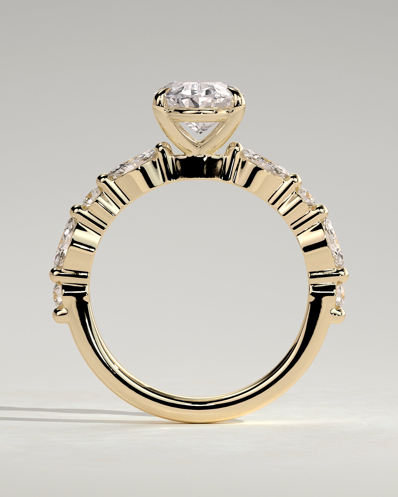 Round Halo, Pave & Split Shank Engagement Ring – 1.93 CT Lab Grown Diamond