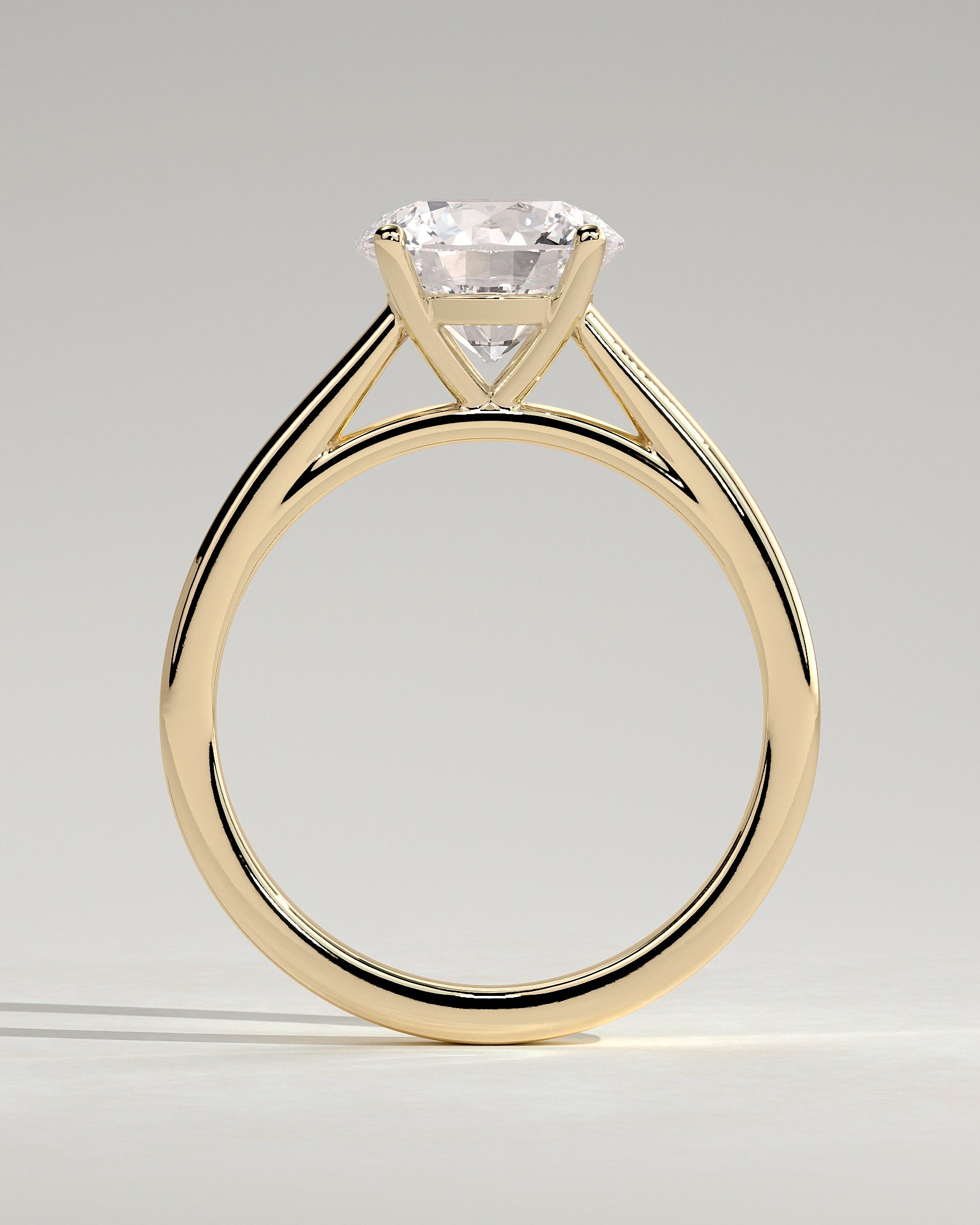 Round Halo, Pave & Split Shank Engagement Ring – 1.93 CT Lab Grown Diamond
