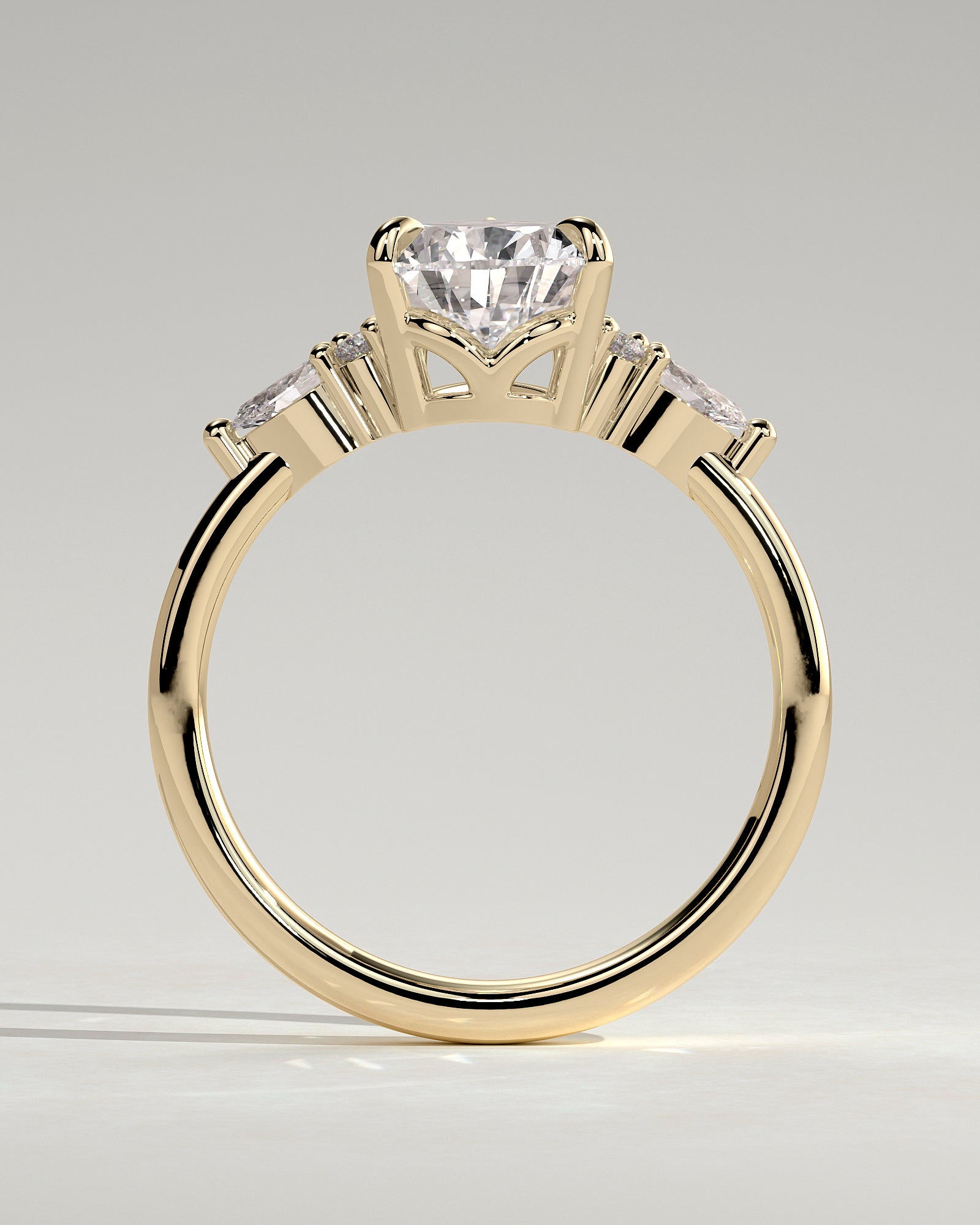 Round Halo, Pave & Split Shank Engagement Ring – 1.93 CT Lab Grown Diamond