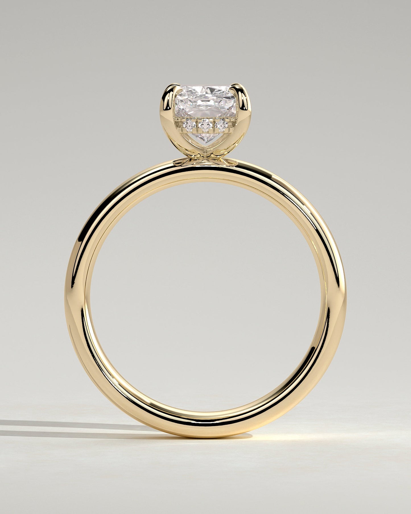 Round Halo, Pave & Split Shank Engagement Ring – 1.93 CT Lab Grown Diamond