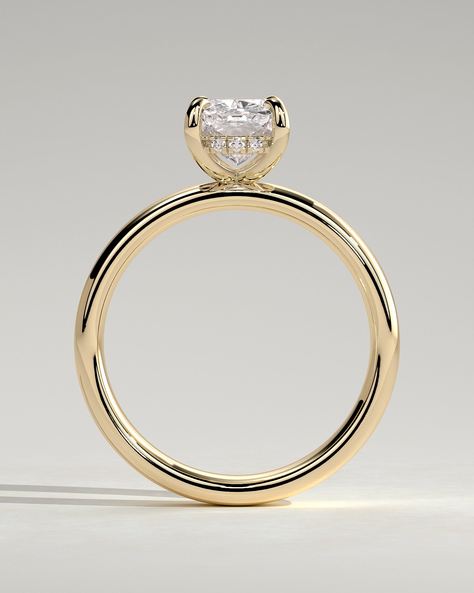 Round Halo, Pave & Split Shank Engagement Ring – 1.93 CT Lab Grown Diamond