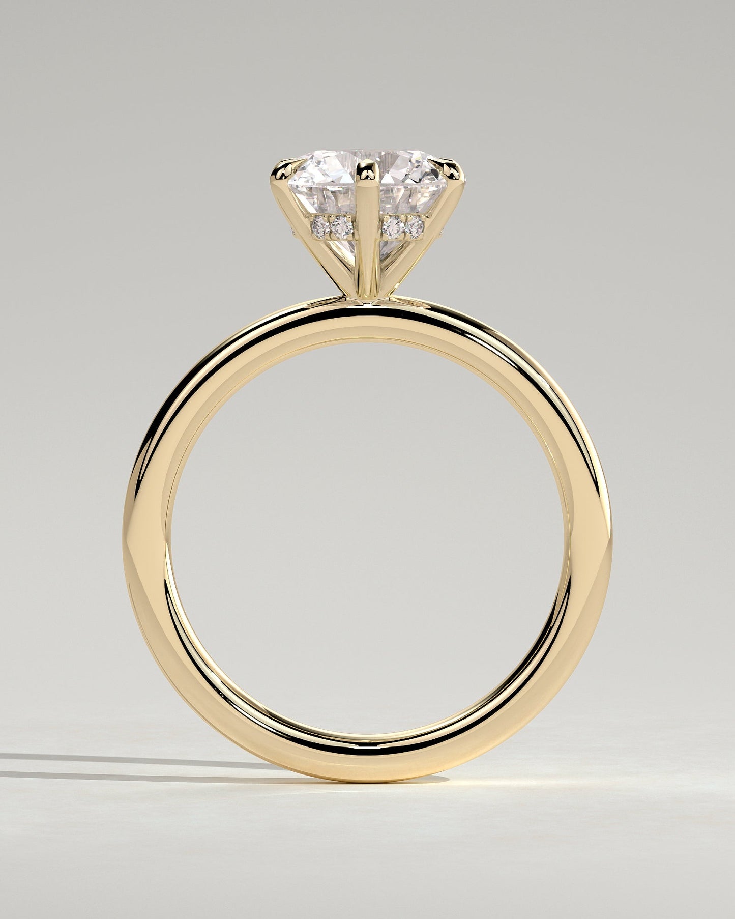 Round Halo, Pave & Split Shank Engagement Ring – 1.93 CT Lab Grown Diamond