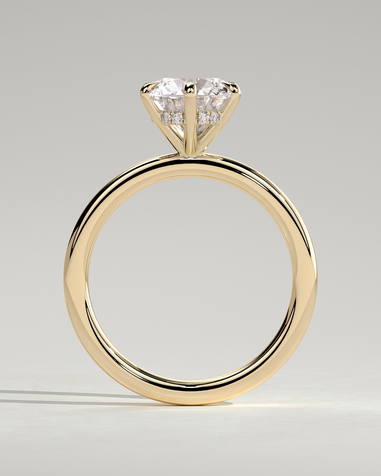 Round Halo, Pave & Split Shank Engagement Ring – 1.93 CT Lab Grown Diamond