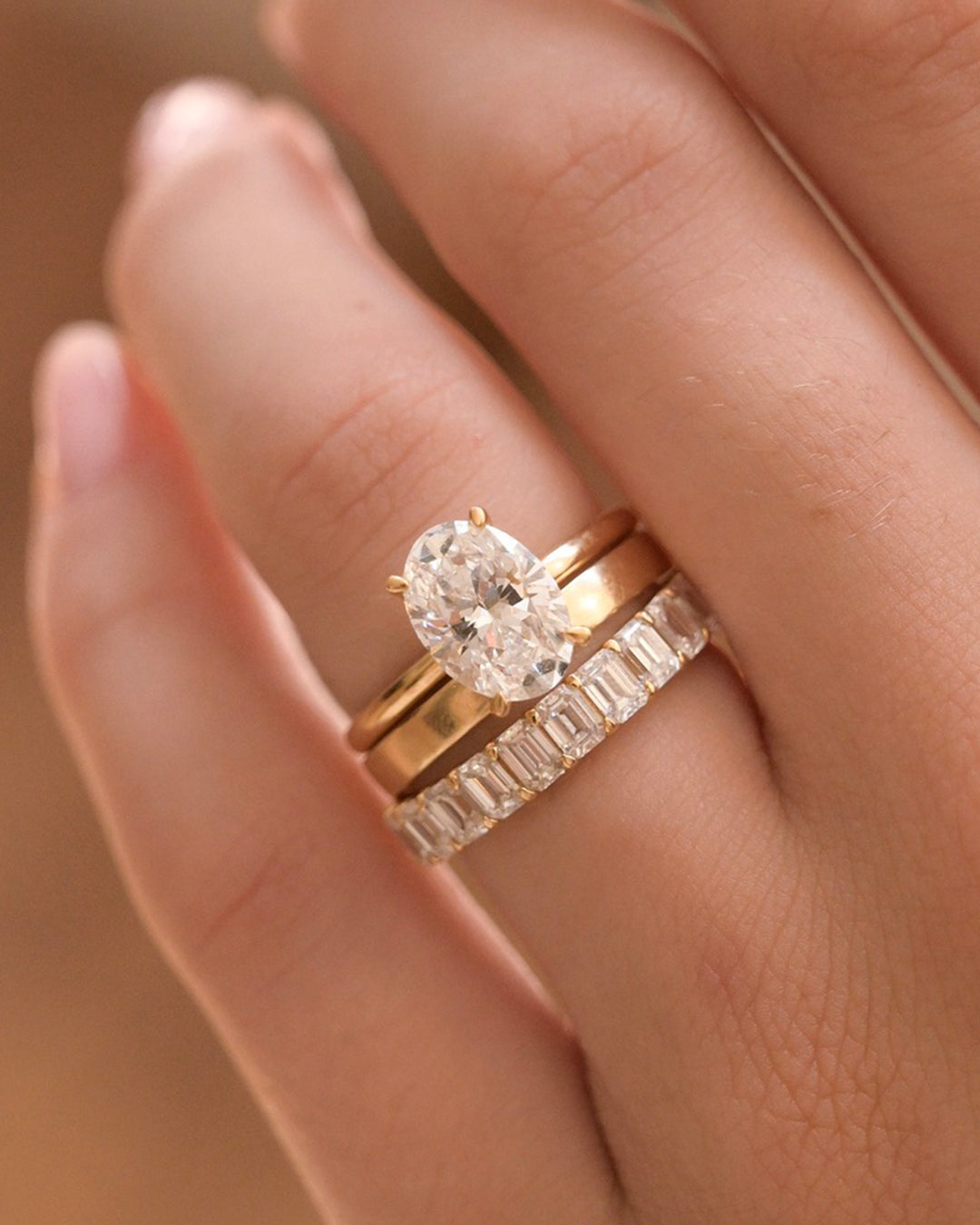 2 CT Round Three Stones Lab Grown Diamond Engagement Ring