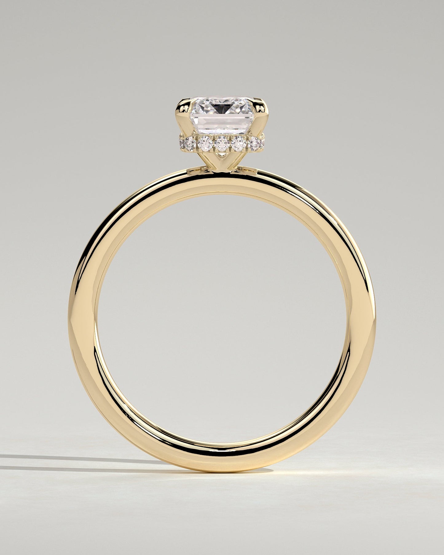 Round Halo, Pave & Split Shank Engagement Ring – 1.93 CT Lab Grown Diamond