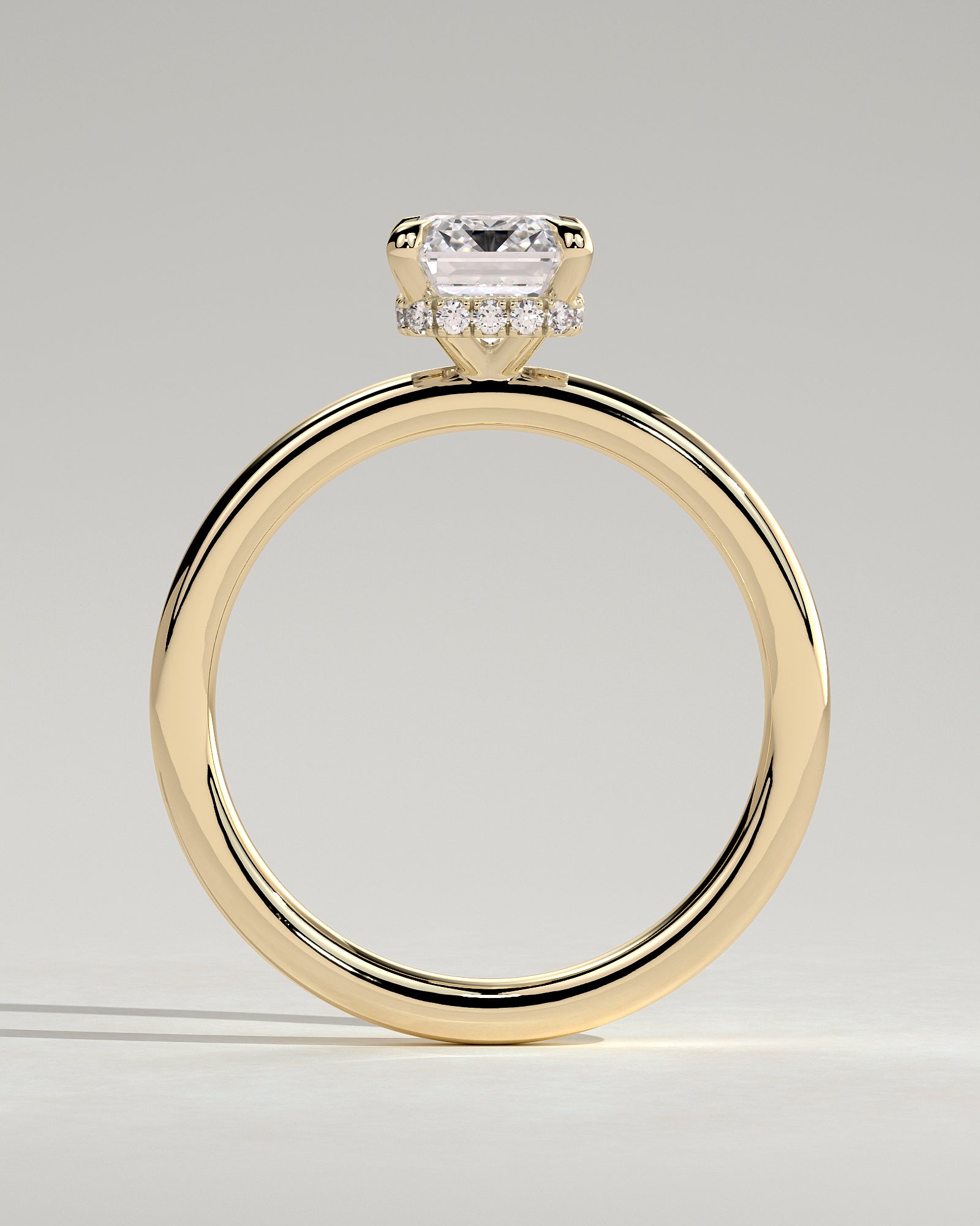 Round Halo, Pave & Split Shank Engagement Ring – 1.93 CT Lab Grown Diamond