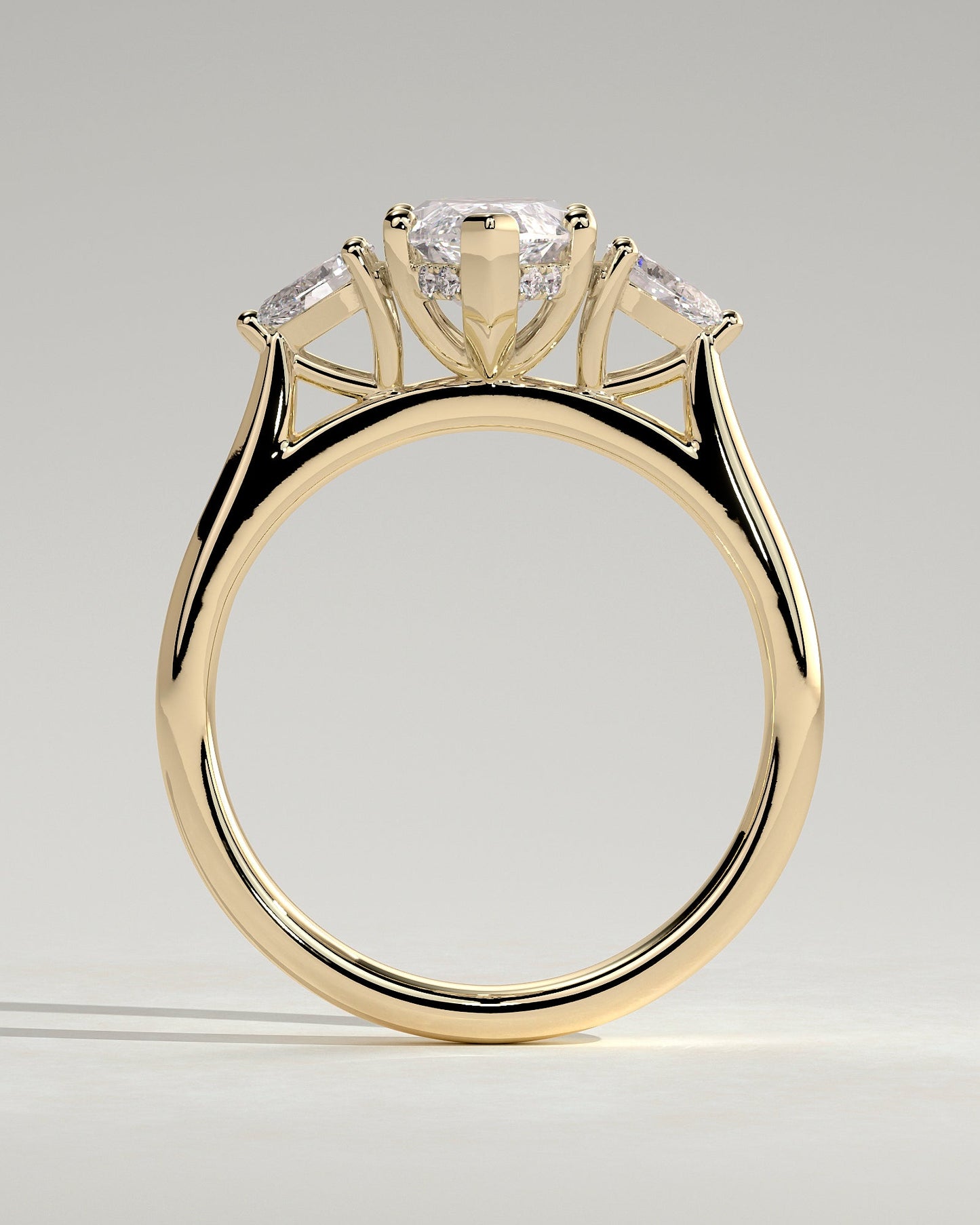 Round Halo, Pave & Split Shank Engagement Ring – 1.93 CT Lab Grown Diamond