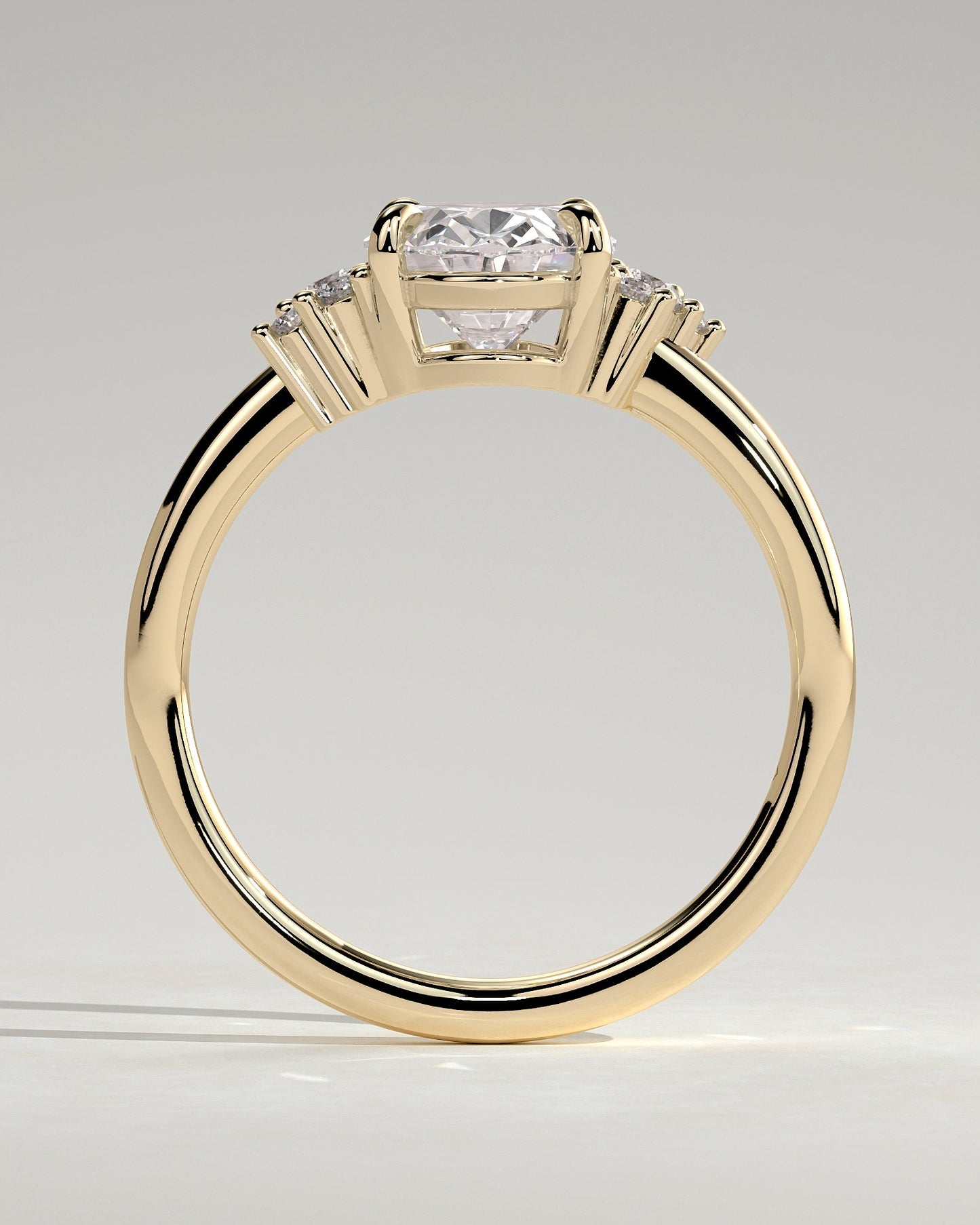 Round Halo, Pave & Split Shank Engagement Ring – 1.93 CT Lab Grown Diamond