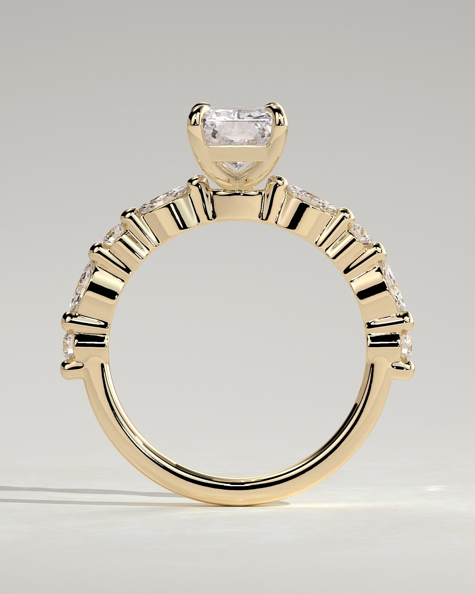 Round Halo, Pave & Split Shank Engagement Ring – 1.93 CT Lab Grown Diamond