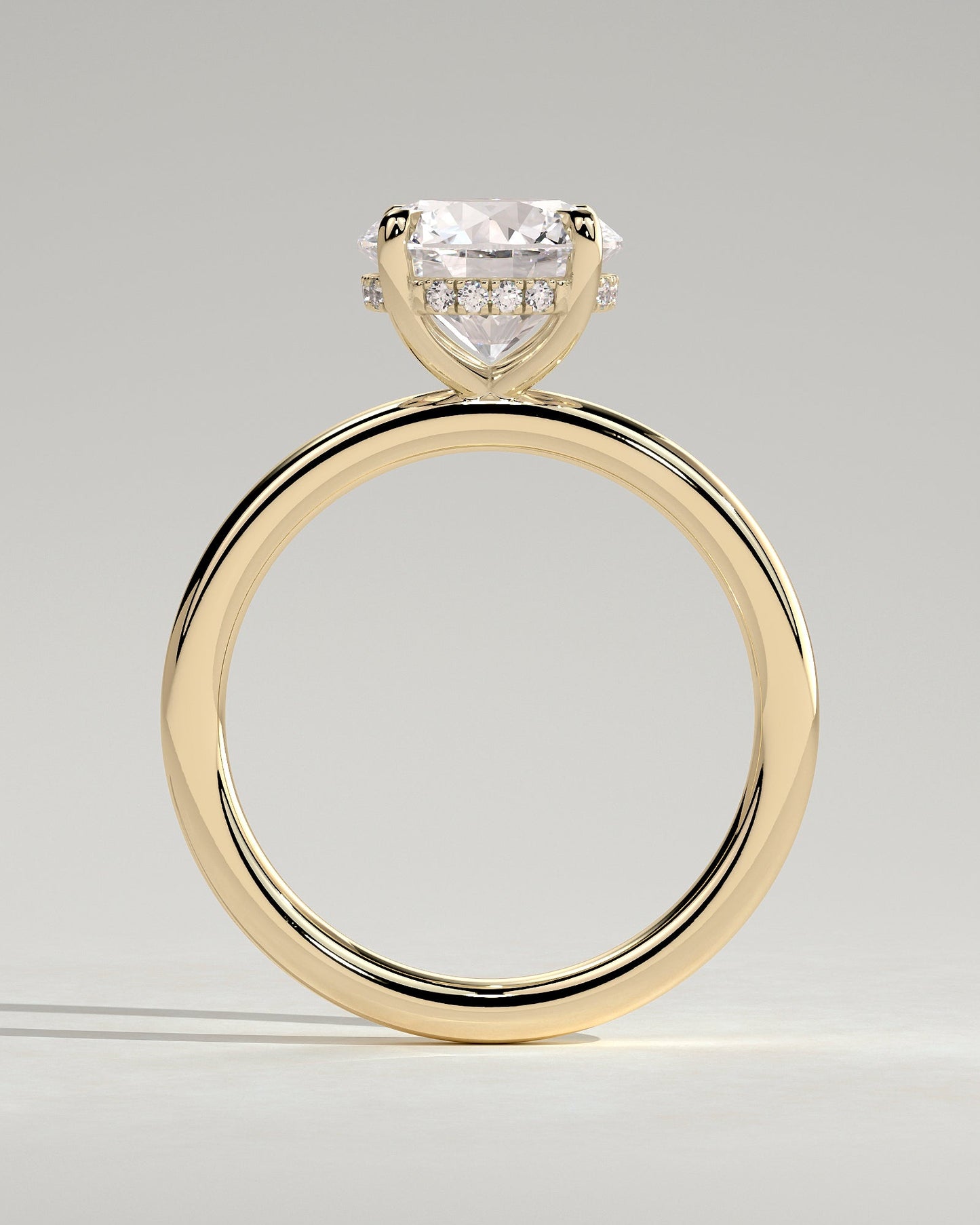 Round Halo, Pave & Split Shank Engagement Ring – 1.93 CT Lab Grown Diamond