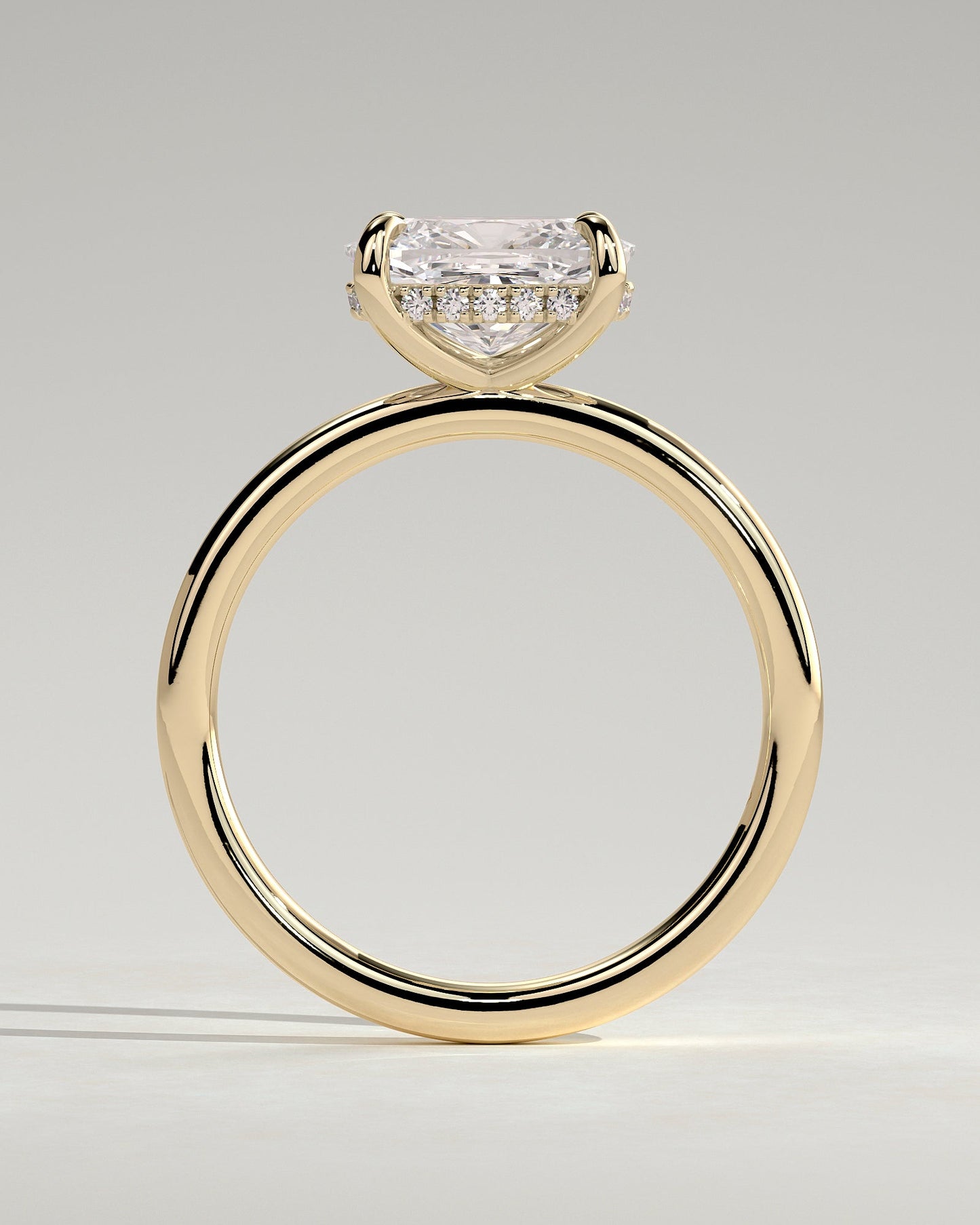 Round Halo, Pave & Split Shank Engagement Ring – 1.93 CT Lab Grown Diamond