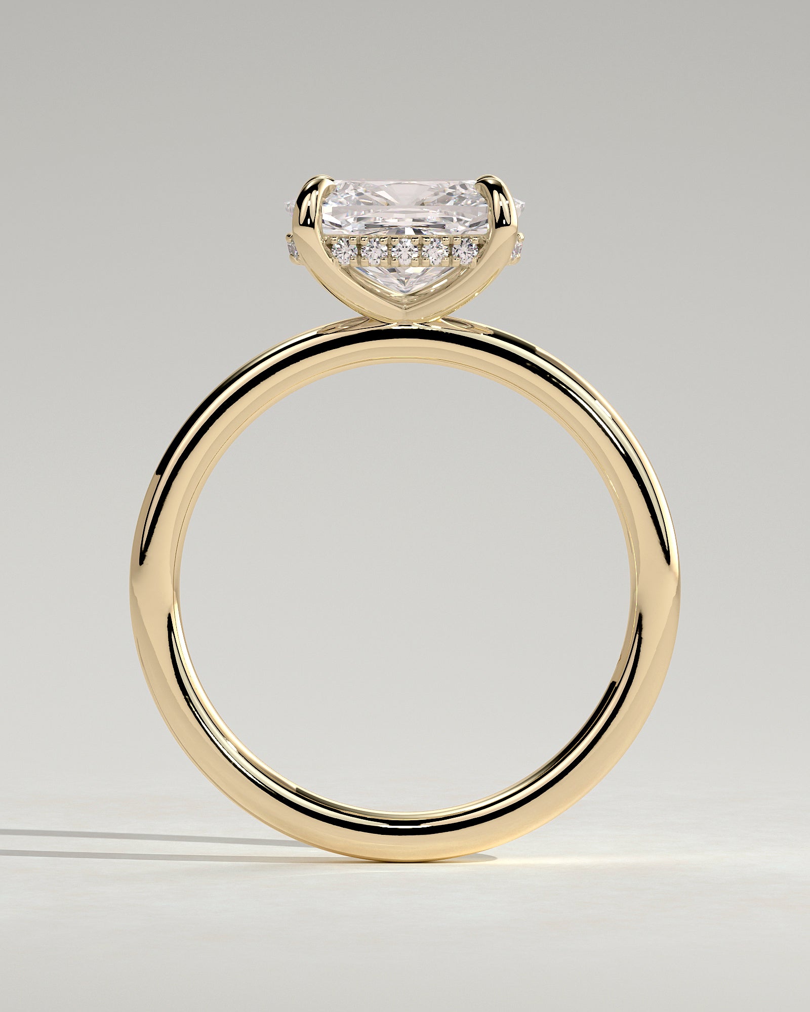 Round Halo, Pave & Split Shank Engagement Ring – 1.93 CT Lab Grown Diamond