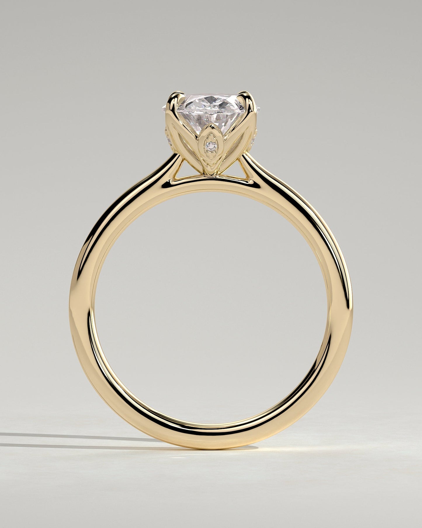 Round Halo, Pave & Split Shank Engagement Ring – 1.93 CT Lab Grown Diamond