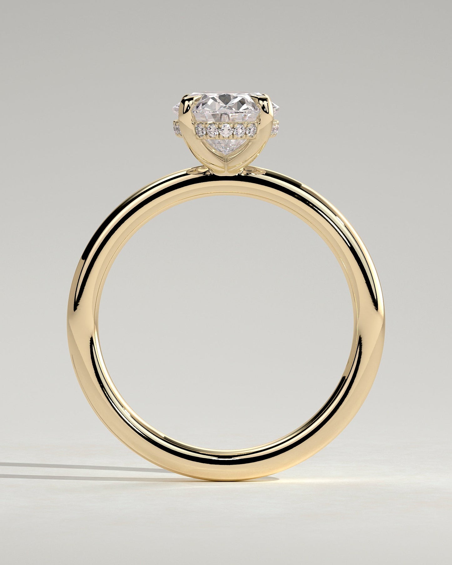 Round Halo, Pave & Split Shank Engagement Ring – 1.93 CT Lab Grown Diamond