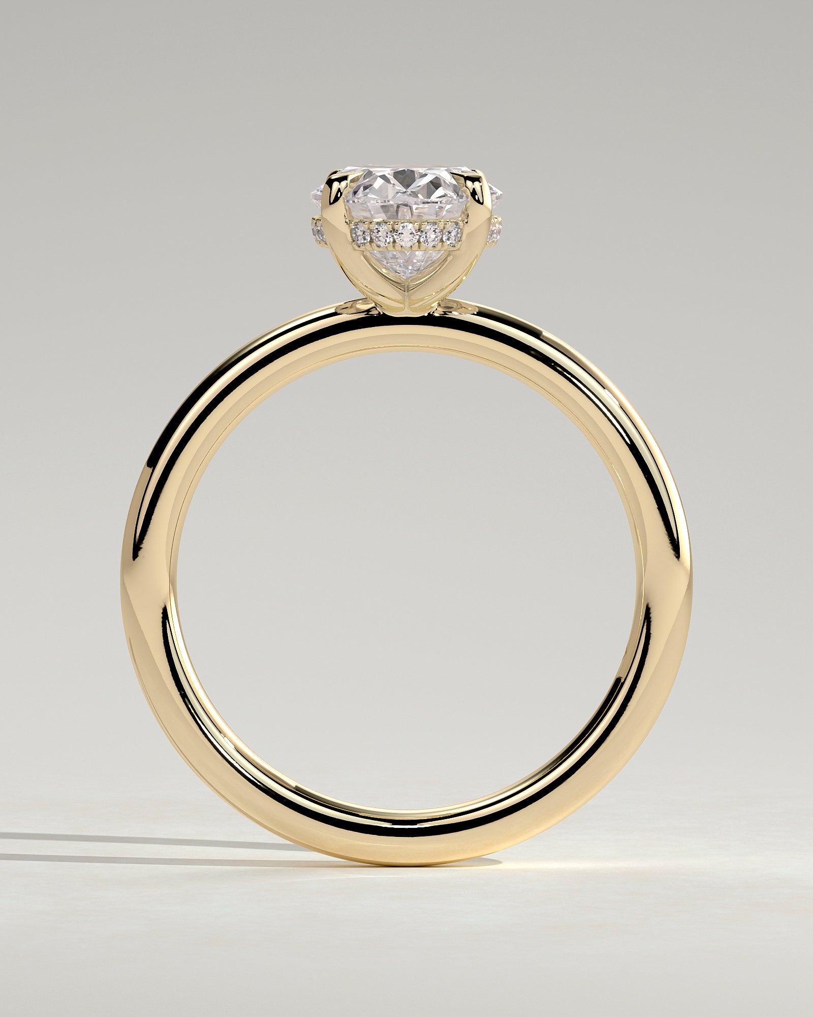 Round Halo, Pave & Split Shank Engagement Ring – 1.93 CT Lab Grown Diamond