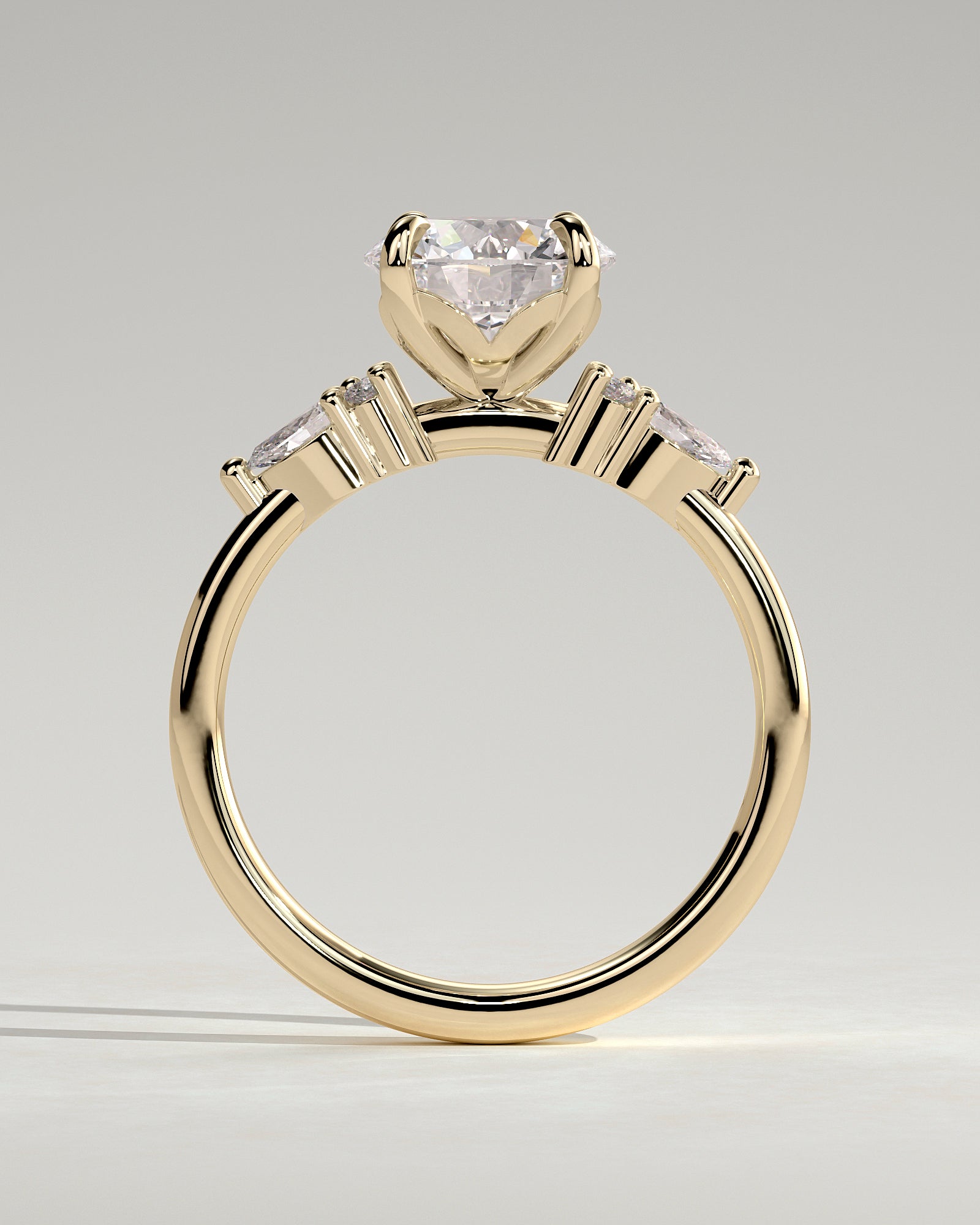 Round Halo, Pave & Split Shank Engagement Ring – 1.93 CT Lab Grown Diamond