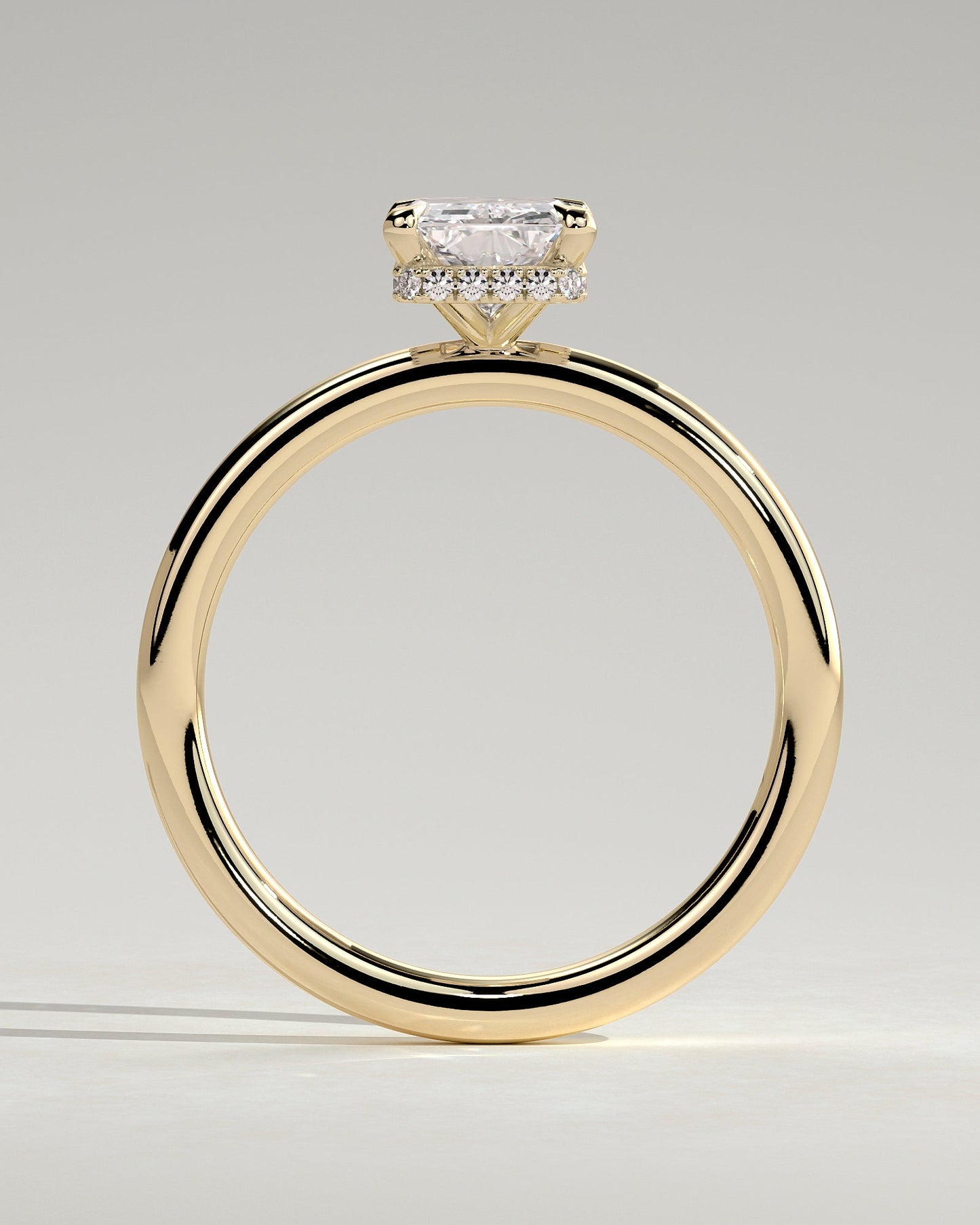 Round Halo, Pave & Split Shank Engagement Ring – 1.93 CT Lab Grown Diamond