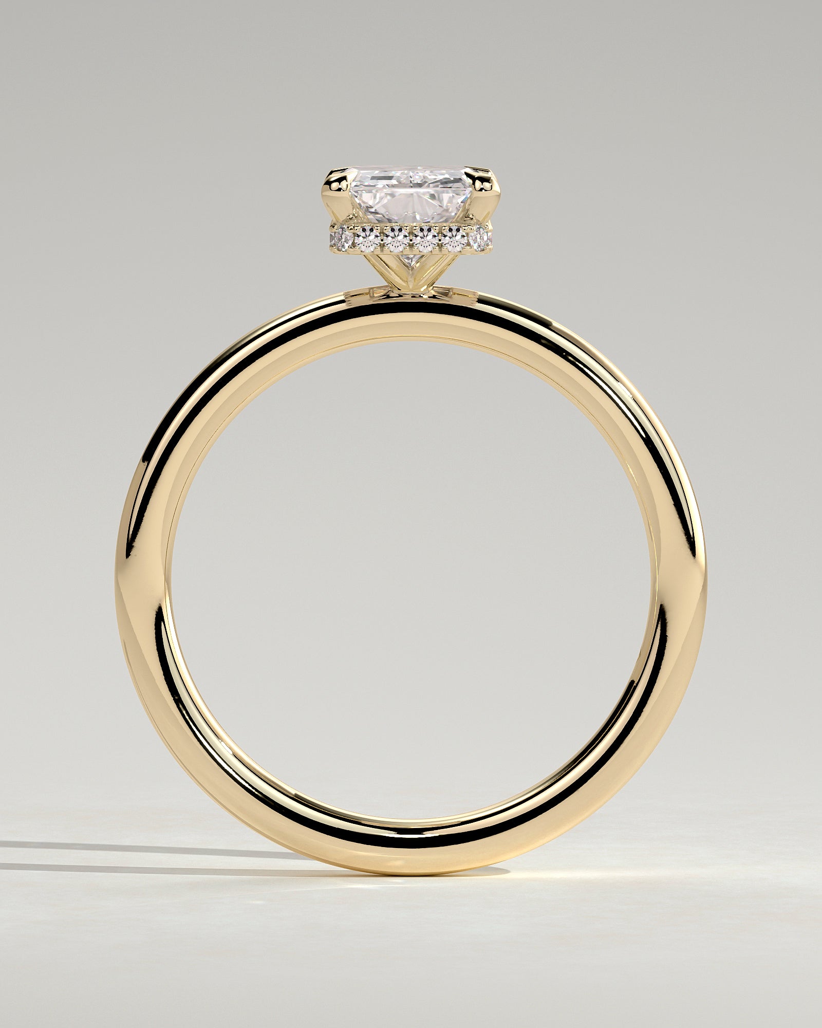 Round Halo, Pave & Split Shank Engagement Ring – 1.93 CT Lab Grown Diamond