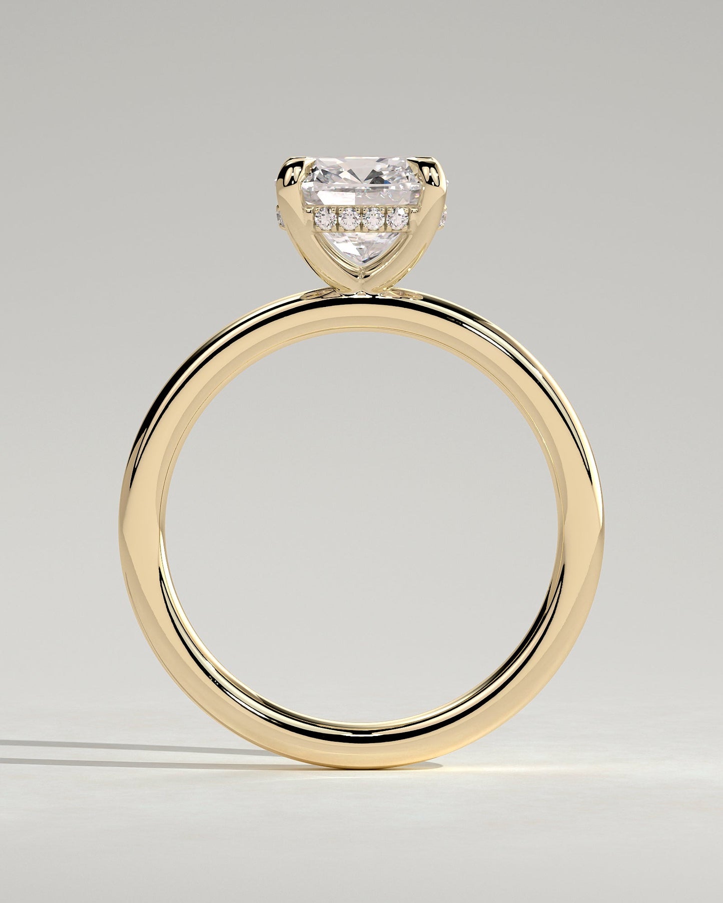Round Halo, Pave & Split Shank Engagement Ring – 1.93 CT Lab Grown Diamond
