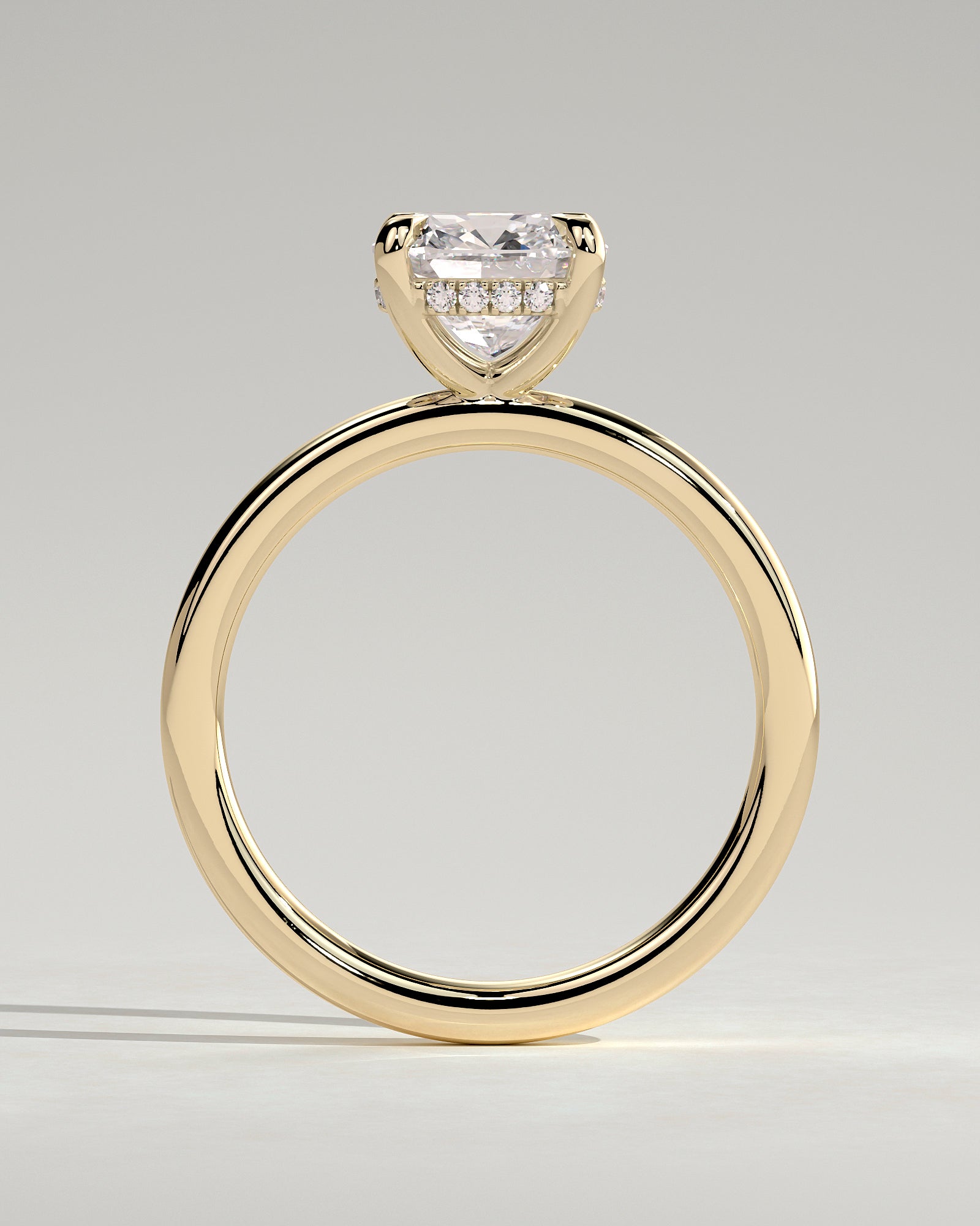 Round Halo, Pave & Split Shank Engagement Ring – 1.93 CT Lab Grown Diamond