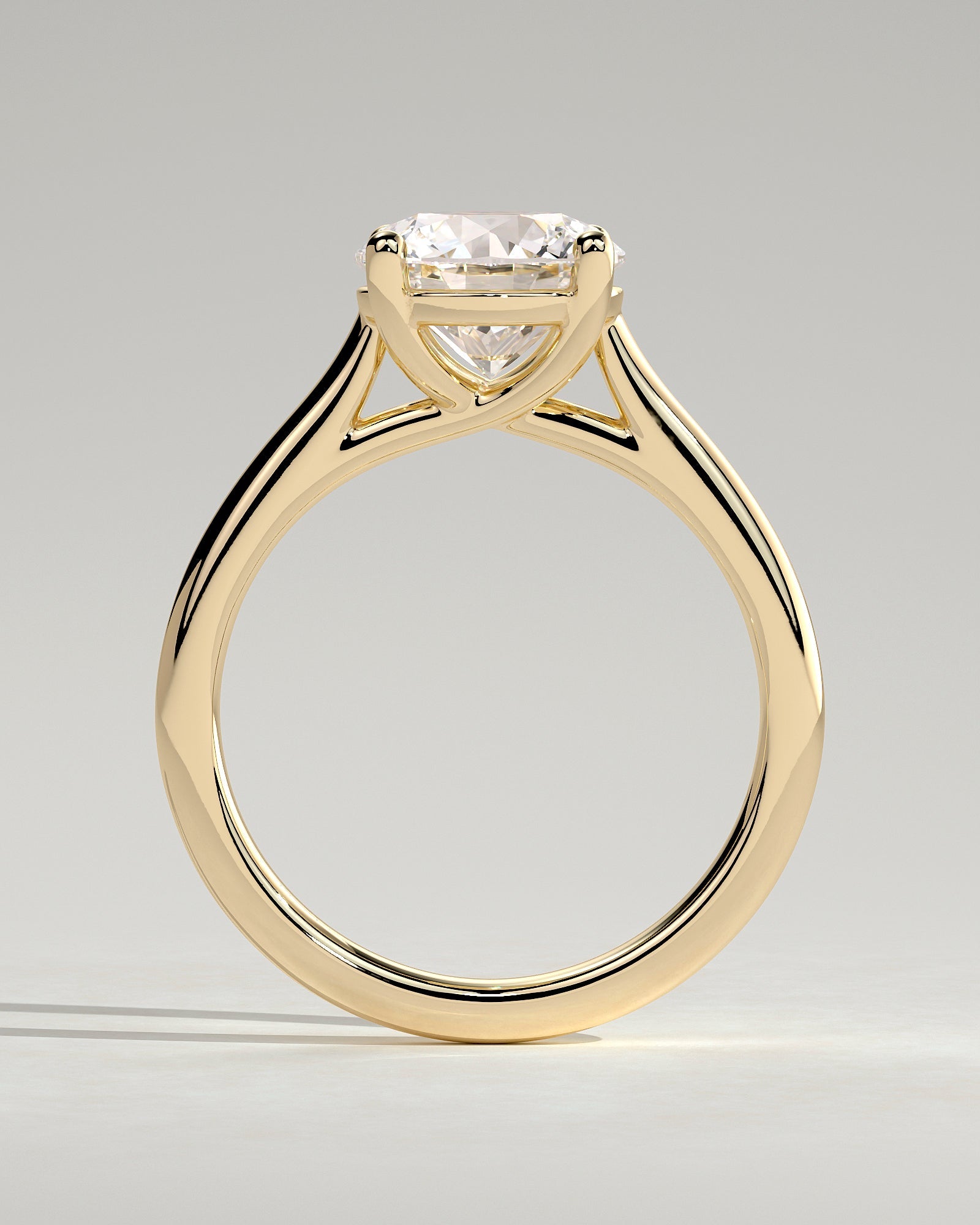 Round Halo, Pave & Split Shank Engagement Ring – 1.93 CT Lab Grown Diamond