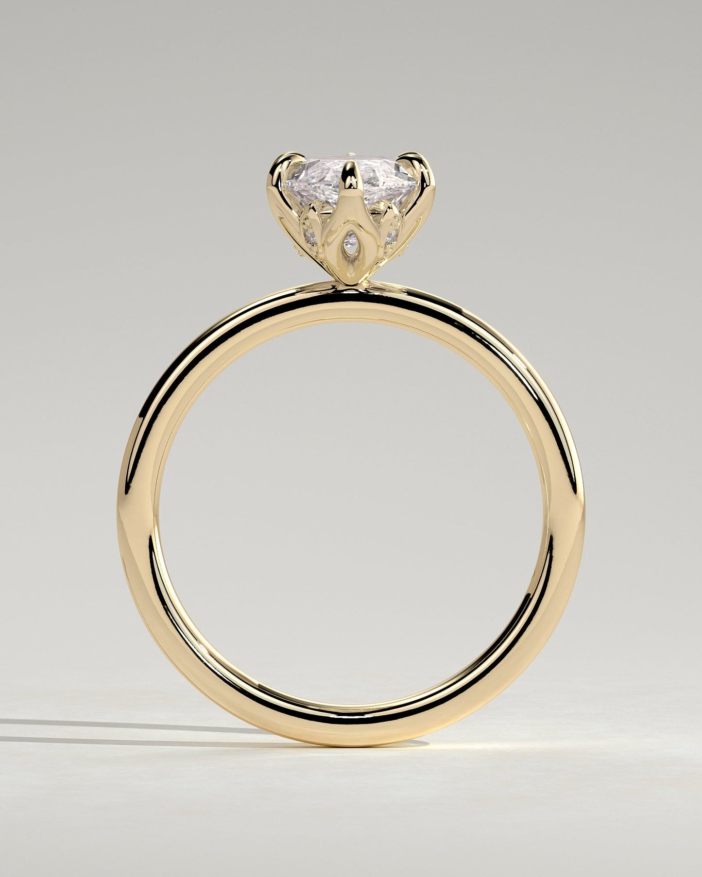 Round Halo, Pave & Split Shank Engagement Ring – 1.93 CT Lab Grown Diamond