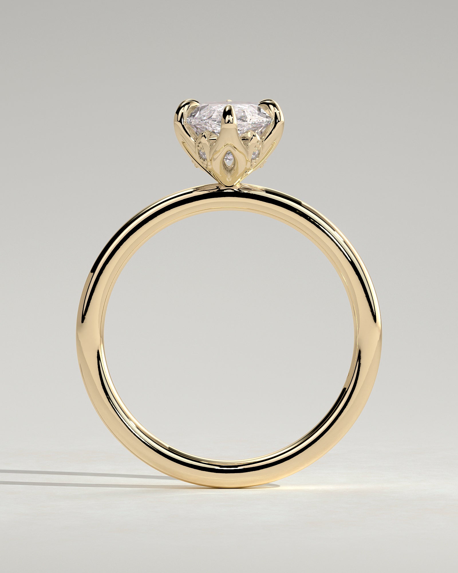 Round Halo, Pave & Split Shank Engagement Ring – 1.93 CT Lab Grown Diamond