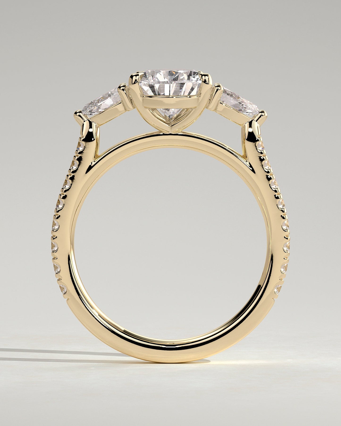 Round Halo, Pave & Split Shank Engagement Ring – 1.93 CT Lab Grown Diamond