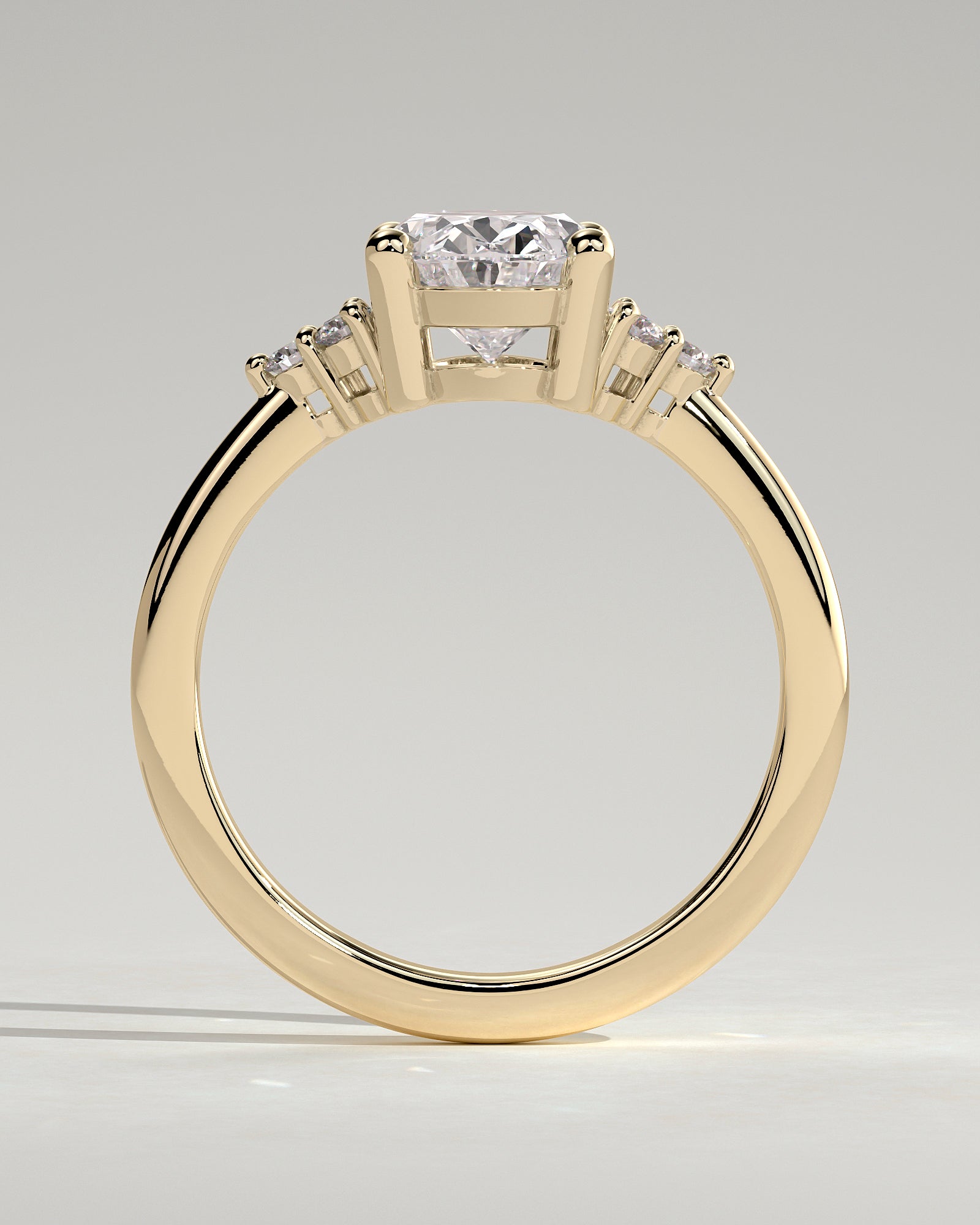 Round Halo, Pave & Split Shank Engagement Ring – 1.93 CT Lab Grown Diamond