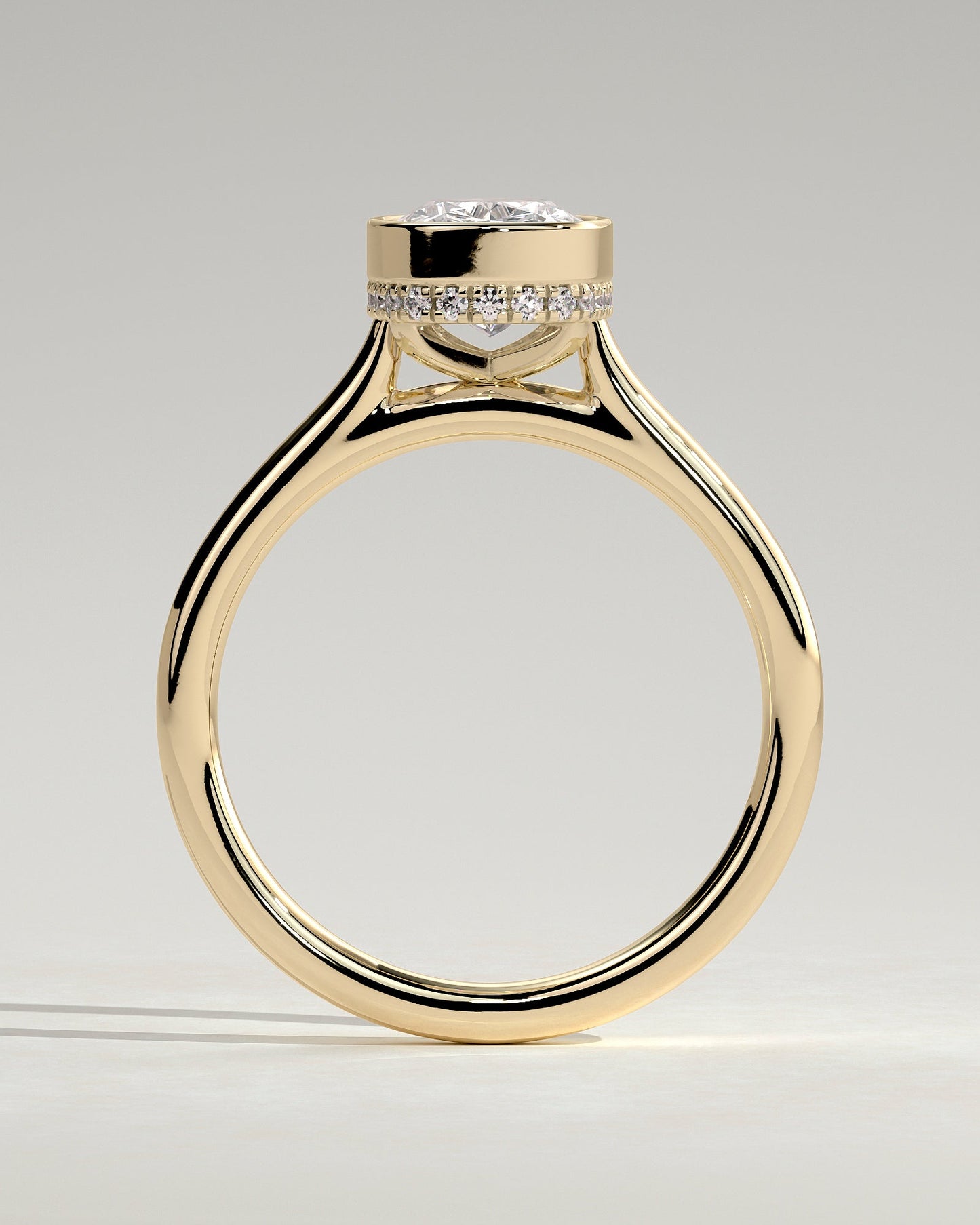 Round Halo, Pave & Split Shank Engagement Ring – 1.93 CT Lab Grown Diamond